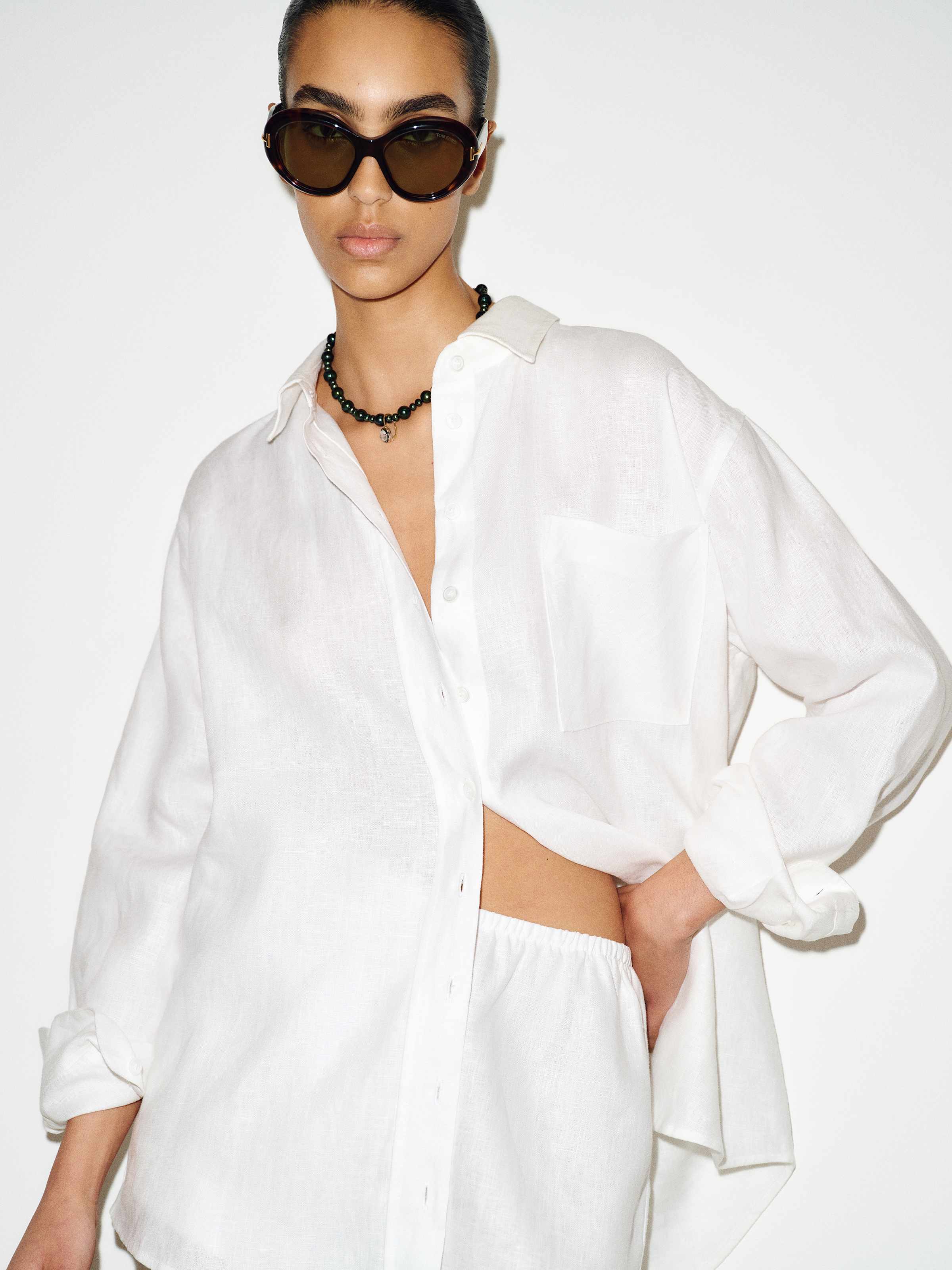 Eli Oversized Linen Shirt - thumbnail 4