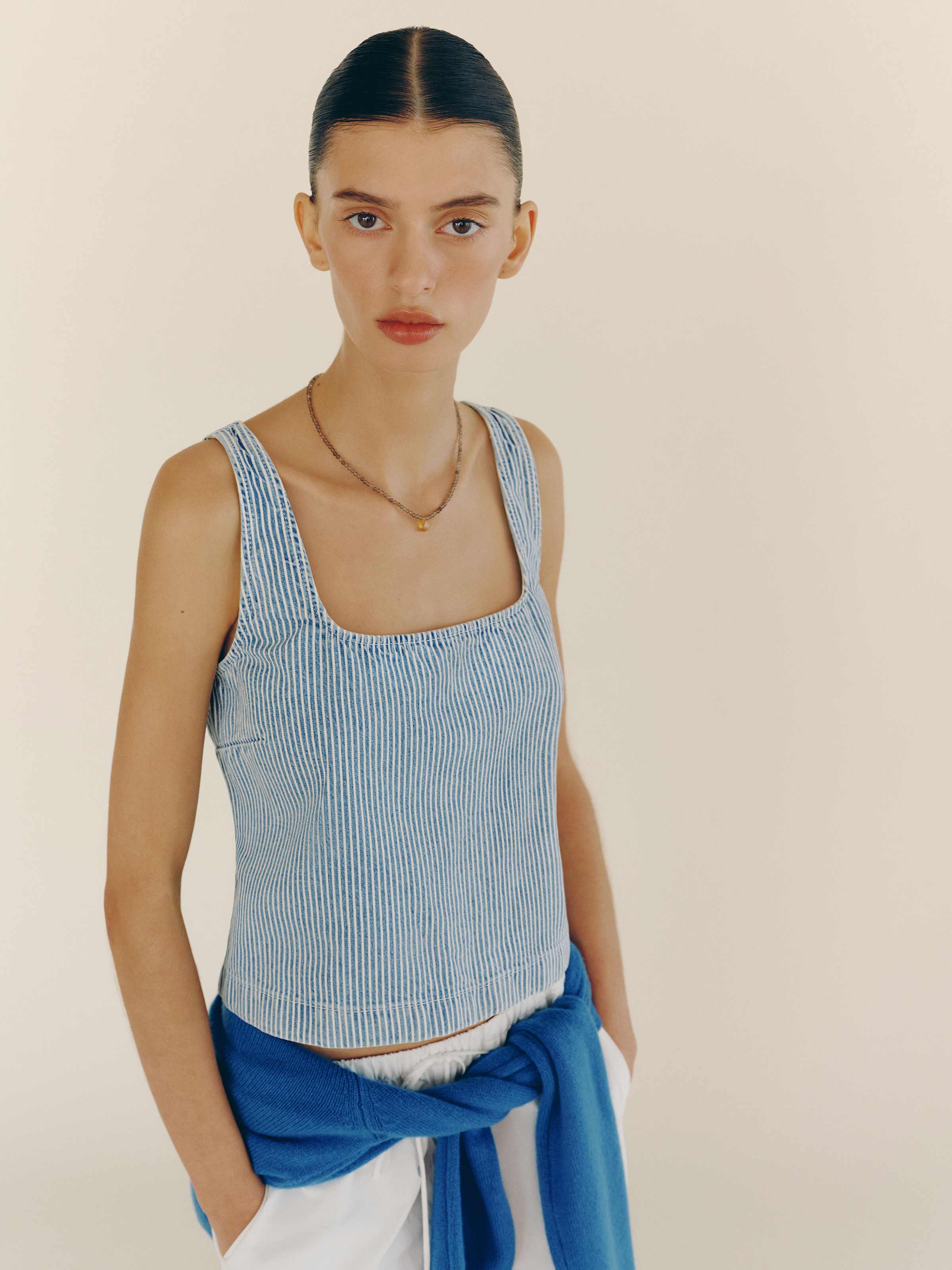 Kaia Denim Top - thumbnail 4