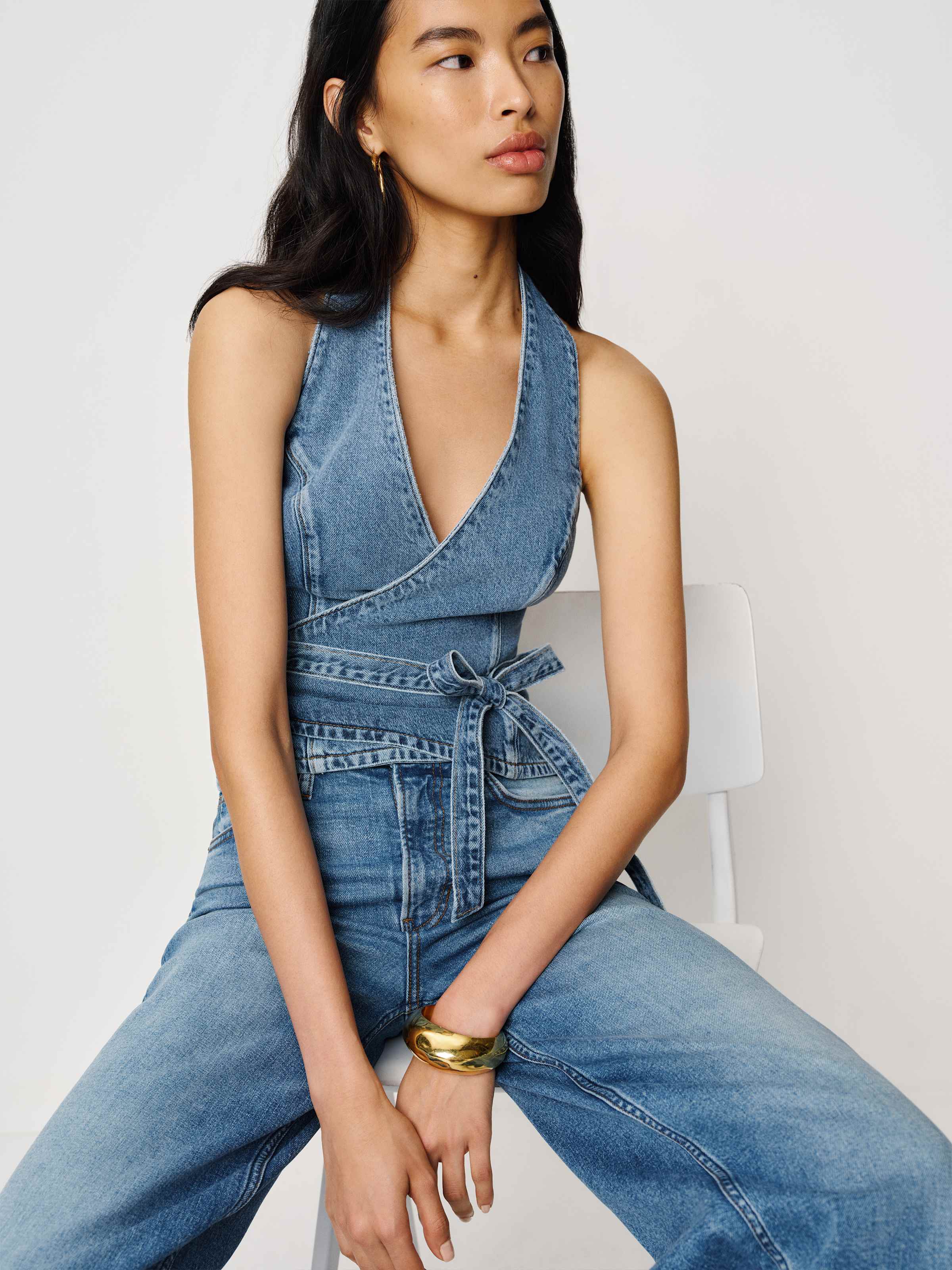 Gaia Denim Halter Top - thumbnail 2