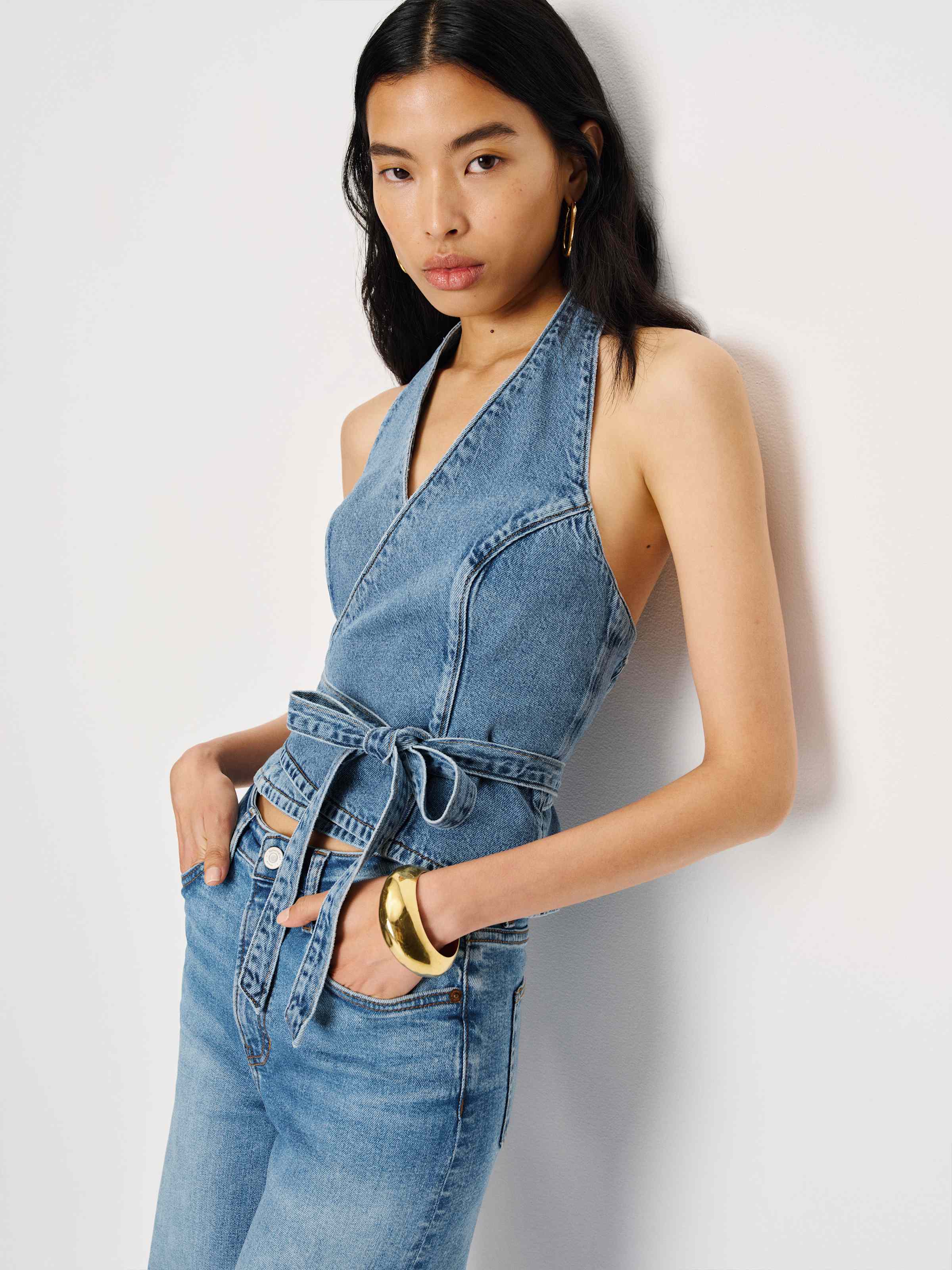 Gaia Denim Halter Top - thumbnail 4