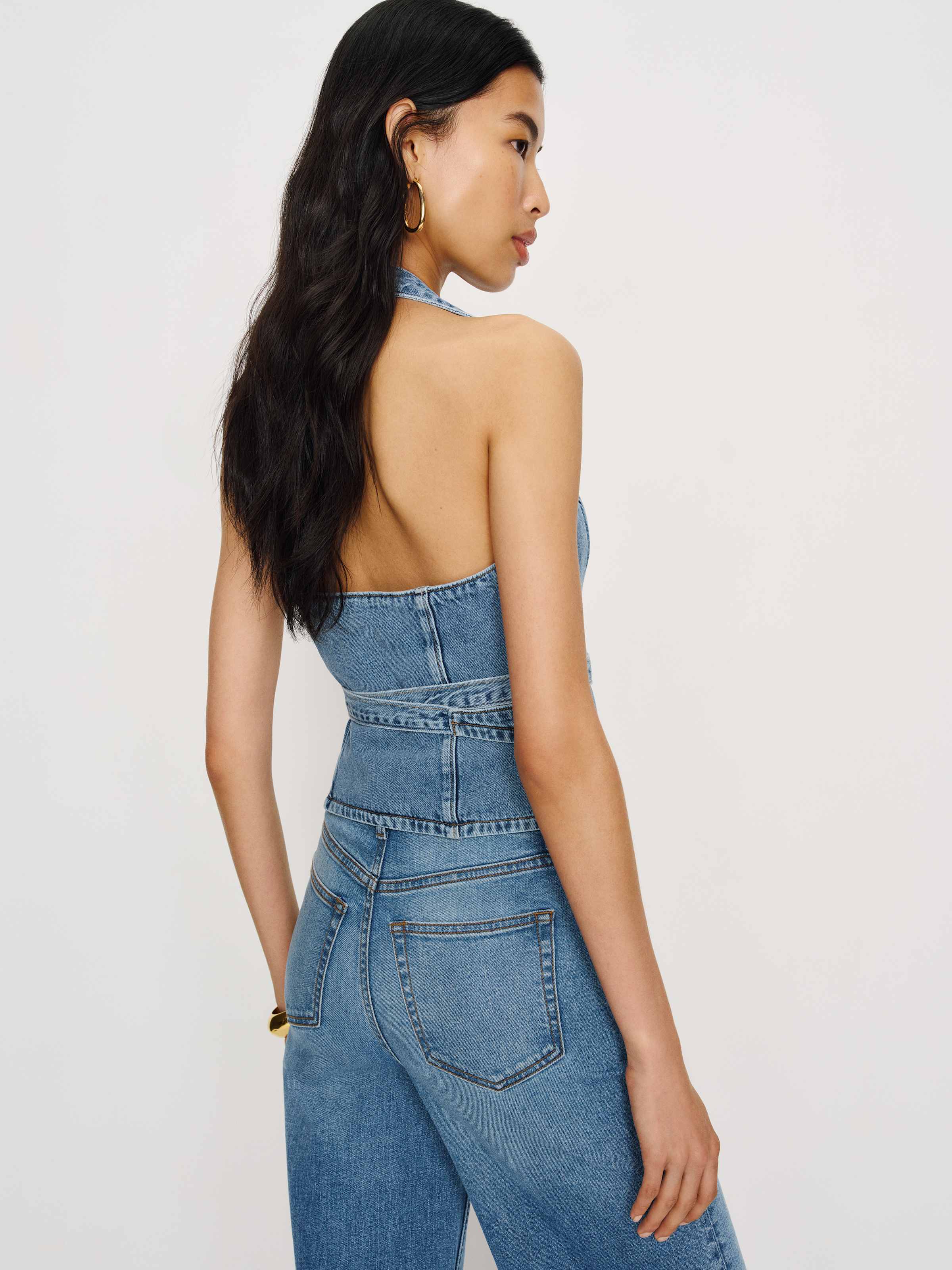 Gaia Denim Halter Top - thumbnail 6