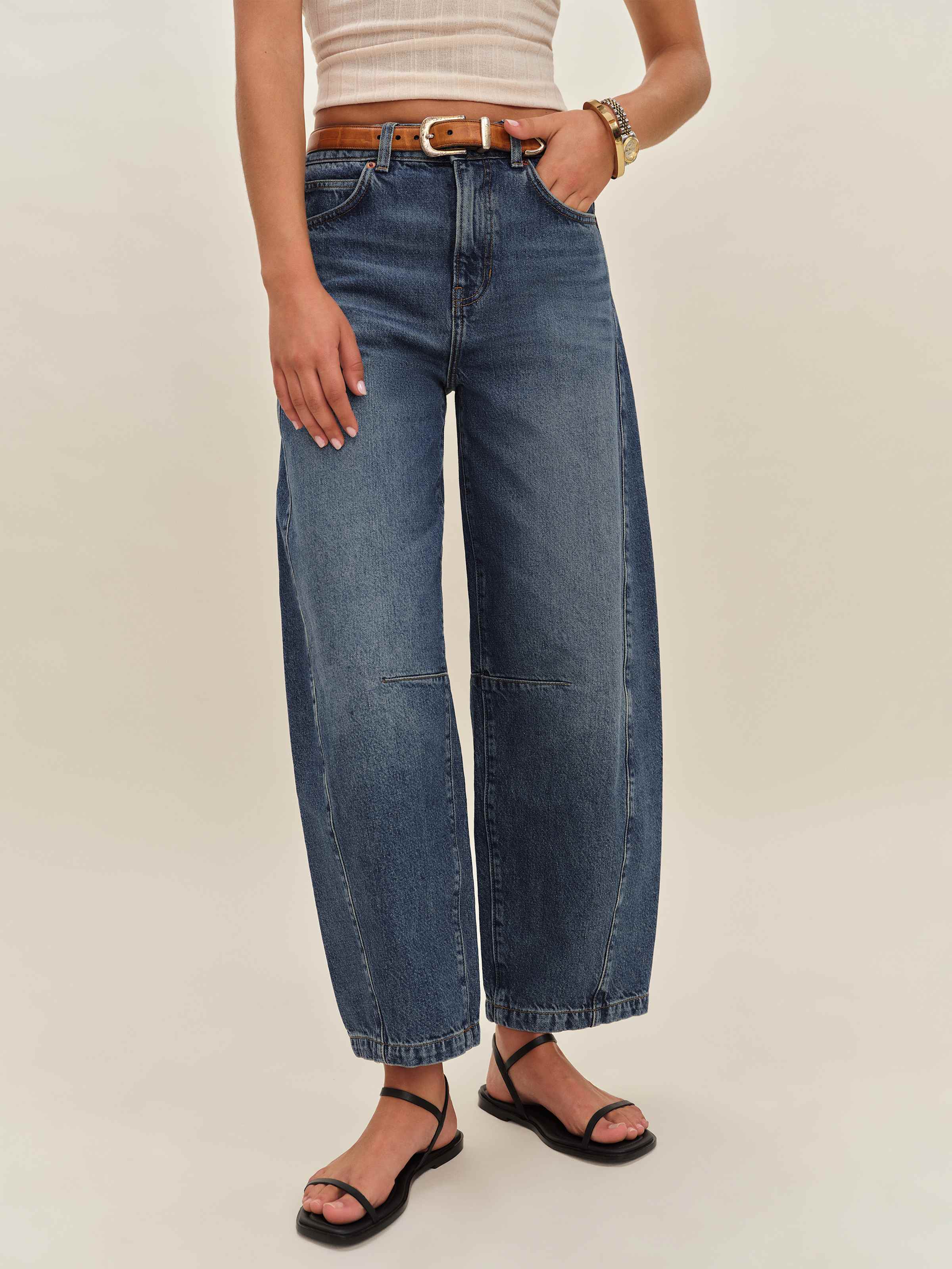 Tyler Mid Rise Barrel Jeans - thumbnail 4