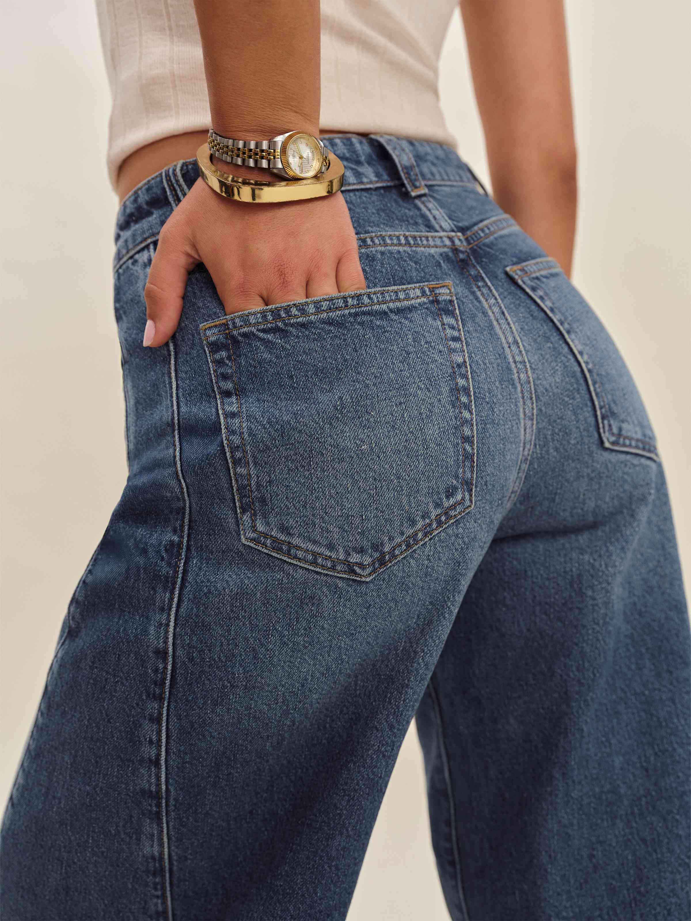 Tyler Mid Rise Barrel Jeans - thumbnail 8