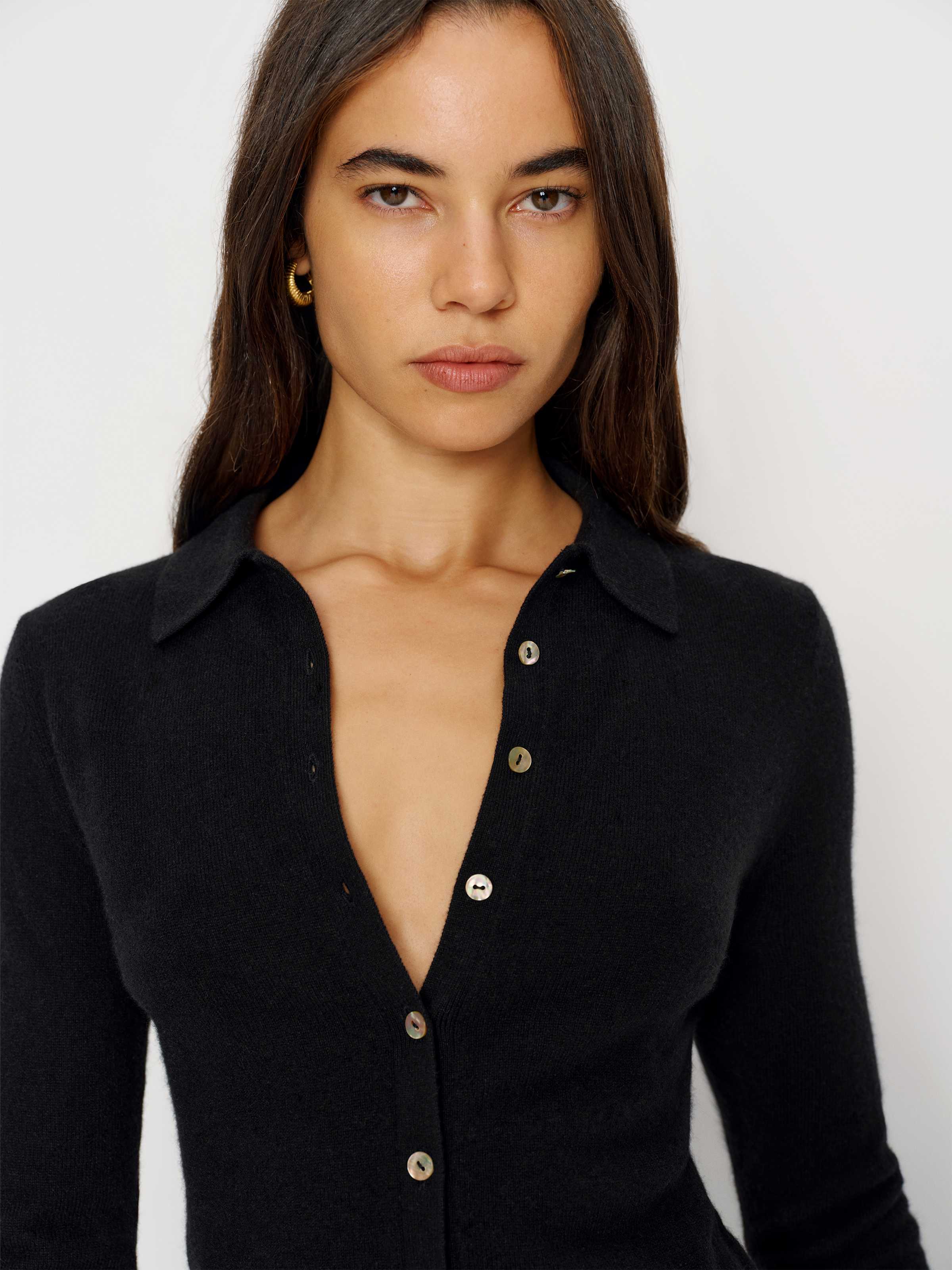 Florentina Cashmere Collared Cardigan - thumbnail 6