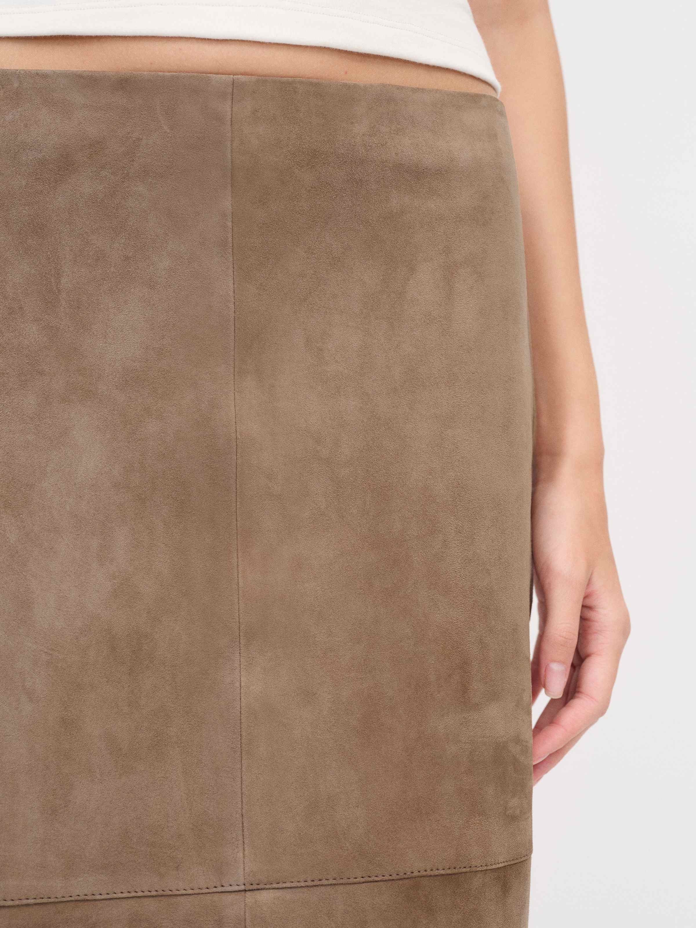 Veda Cole Low Waist Leather Maxi Skirt - thumbnail 8