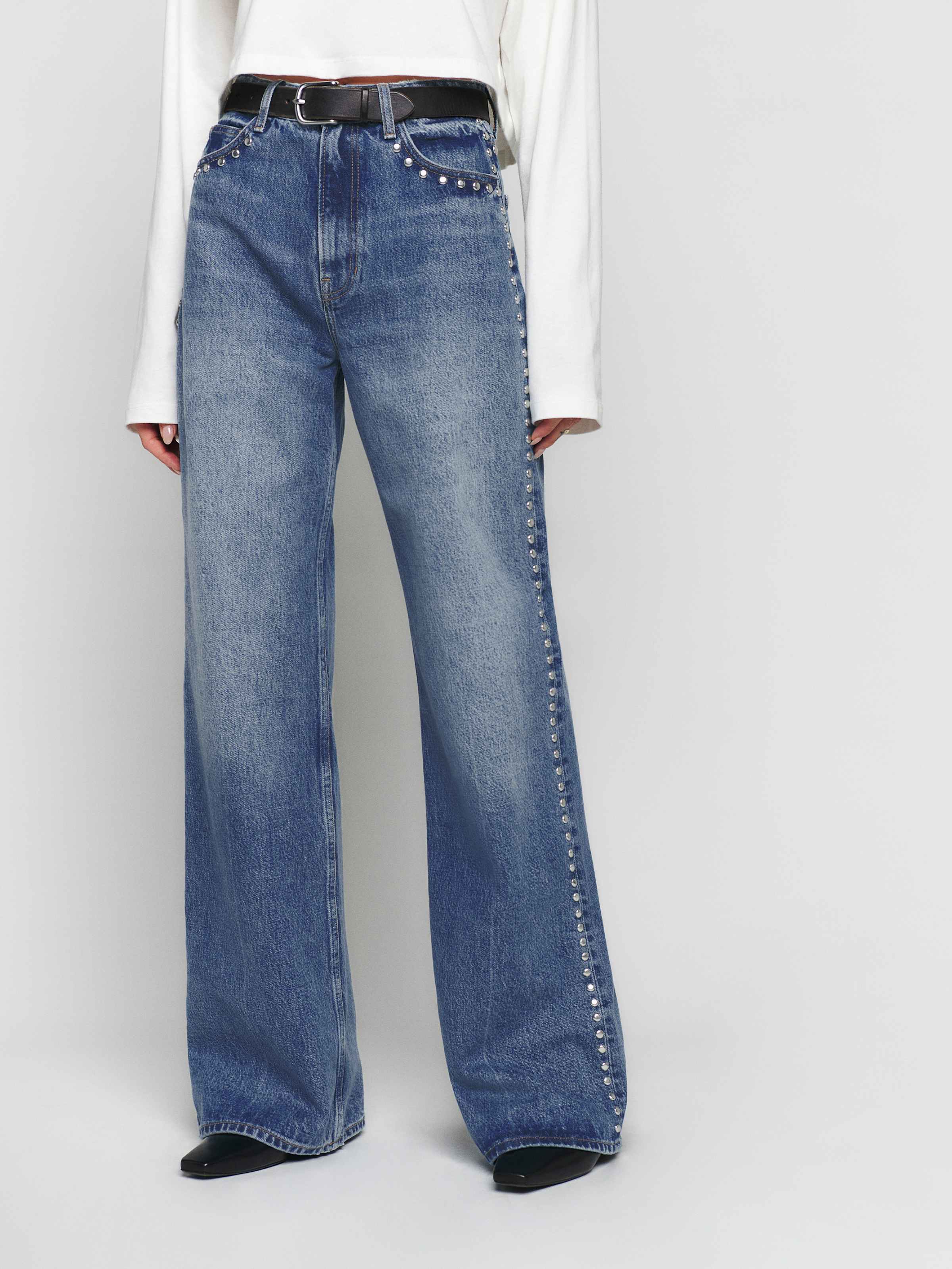 Cary High Rise Slouchy Wide Leg Long Jeans - thumbnail 8