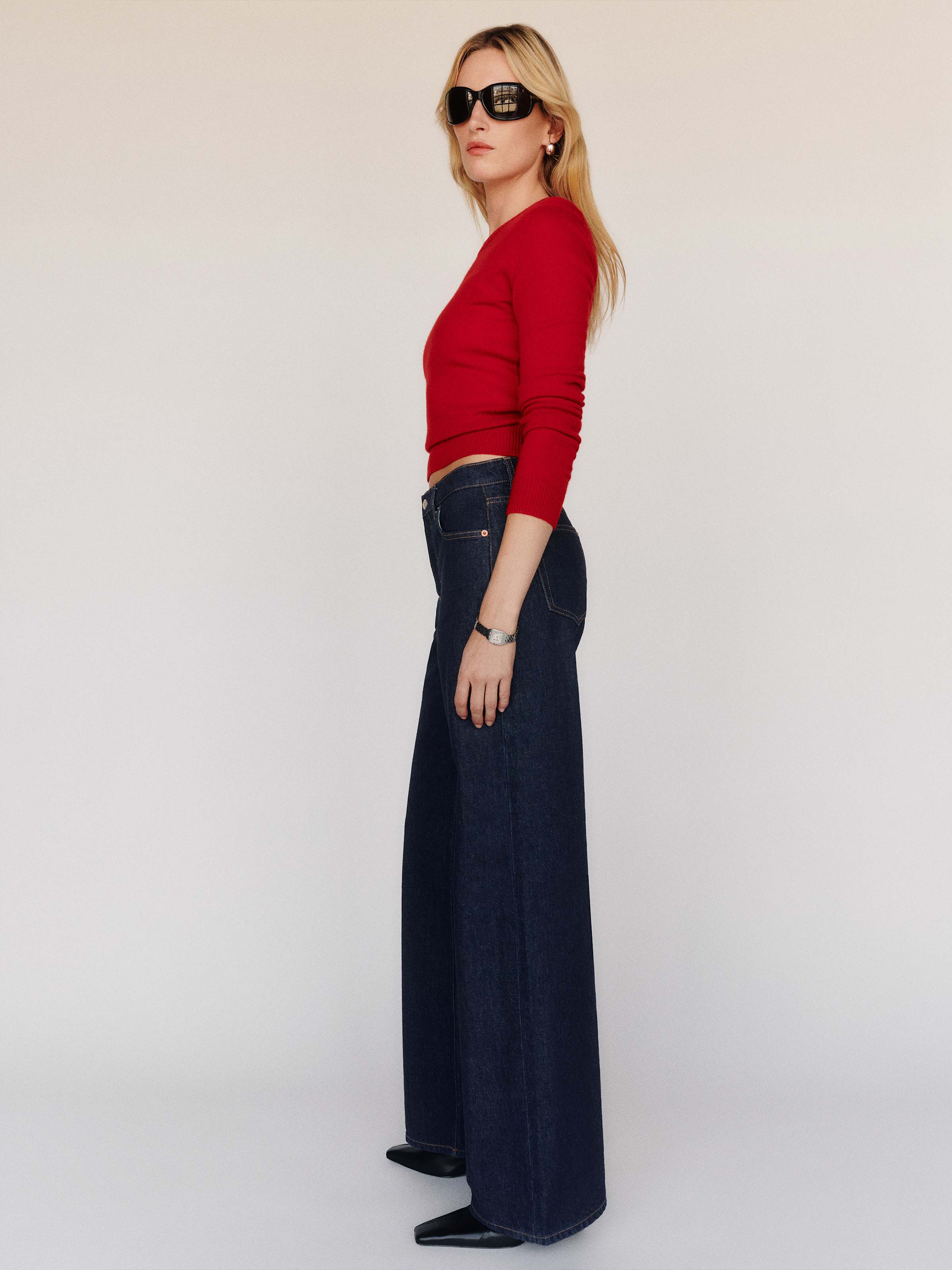 Cary Low Rise Slouchy Wide Leg Short Jeans - thumbnail 10