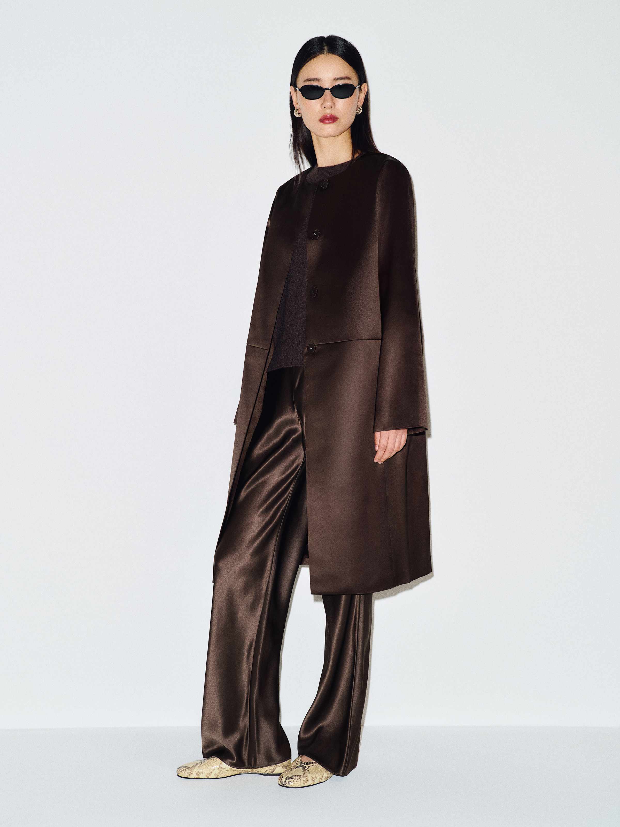 Stella Satin Coat - thumbnail 2