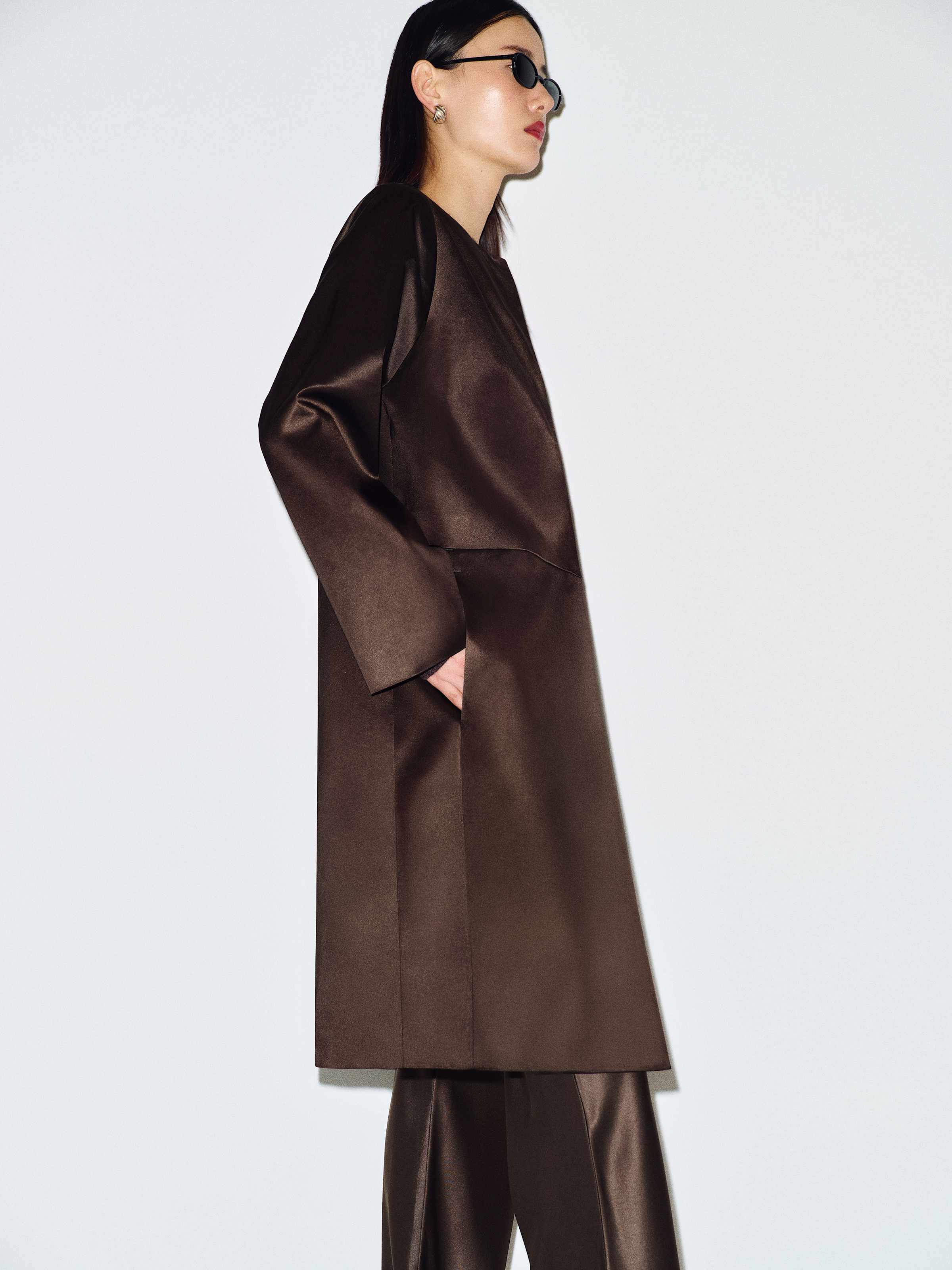Stella Satin Coat - thumbnail 8