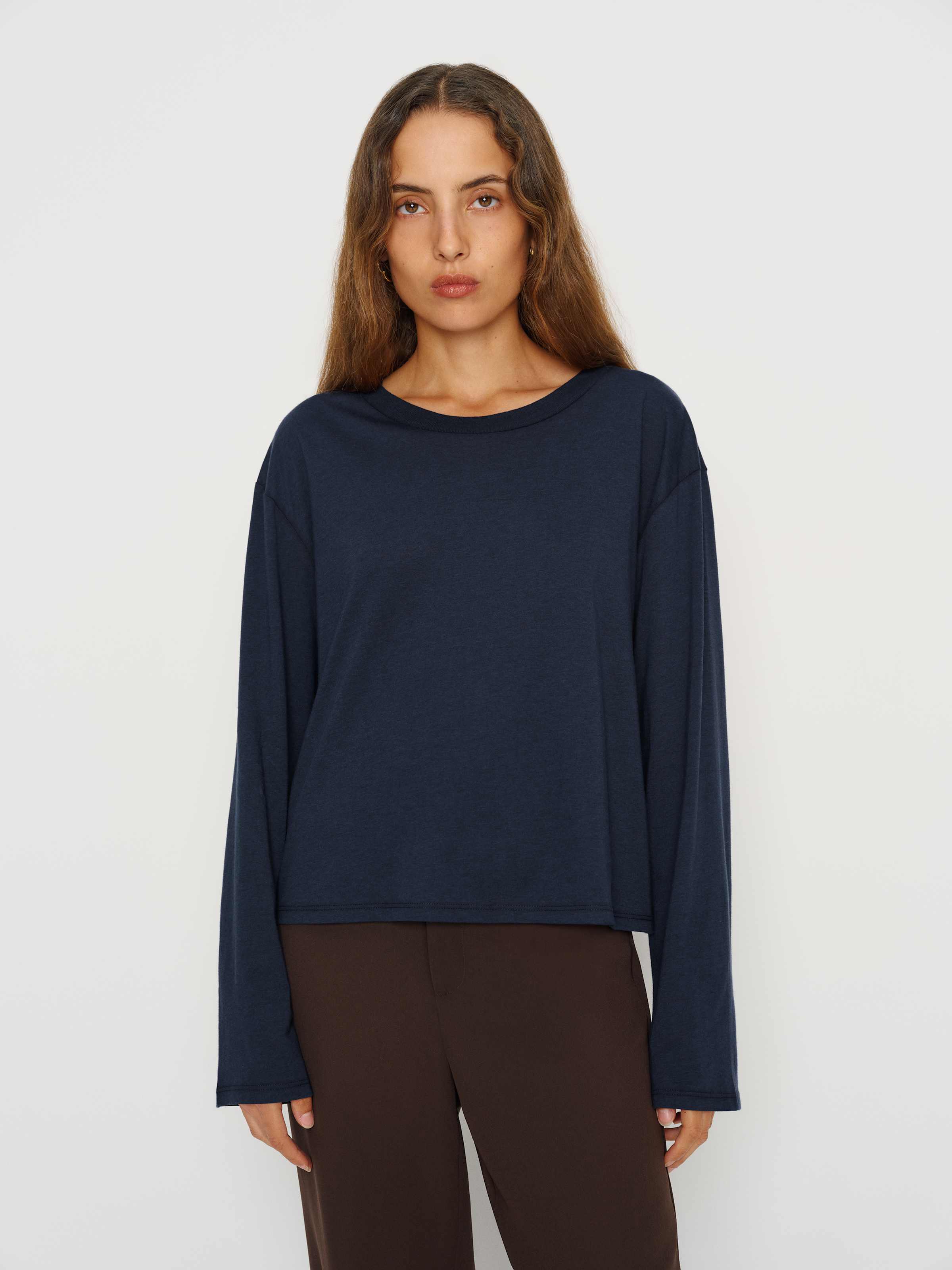 Liam Long Sleeve Oversized Tee - thumbnail 4
