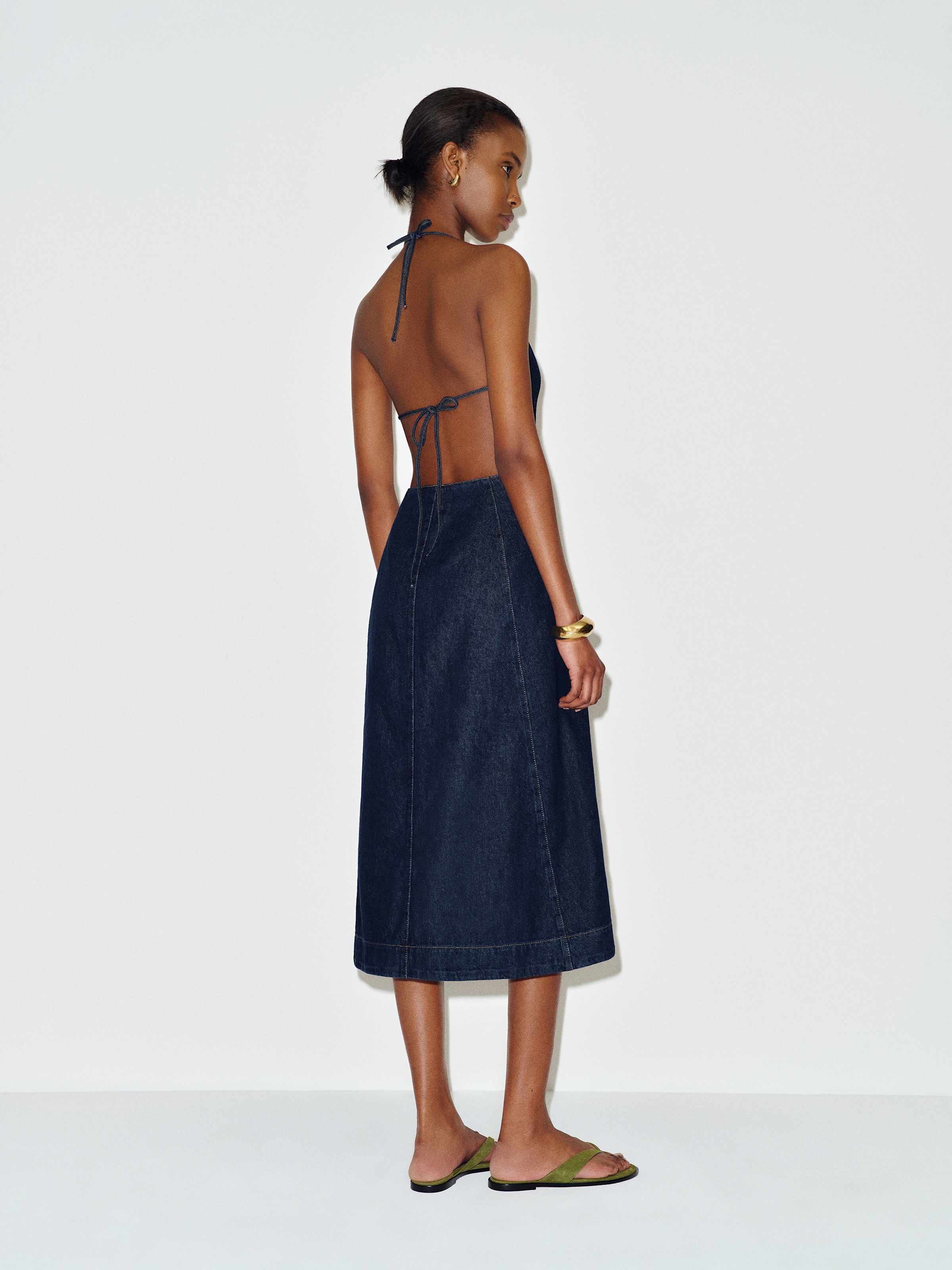 Manon Denim Midi Dress - thumbnail 4