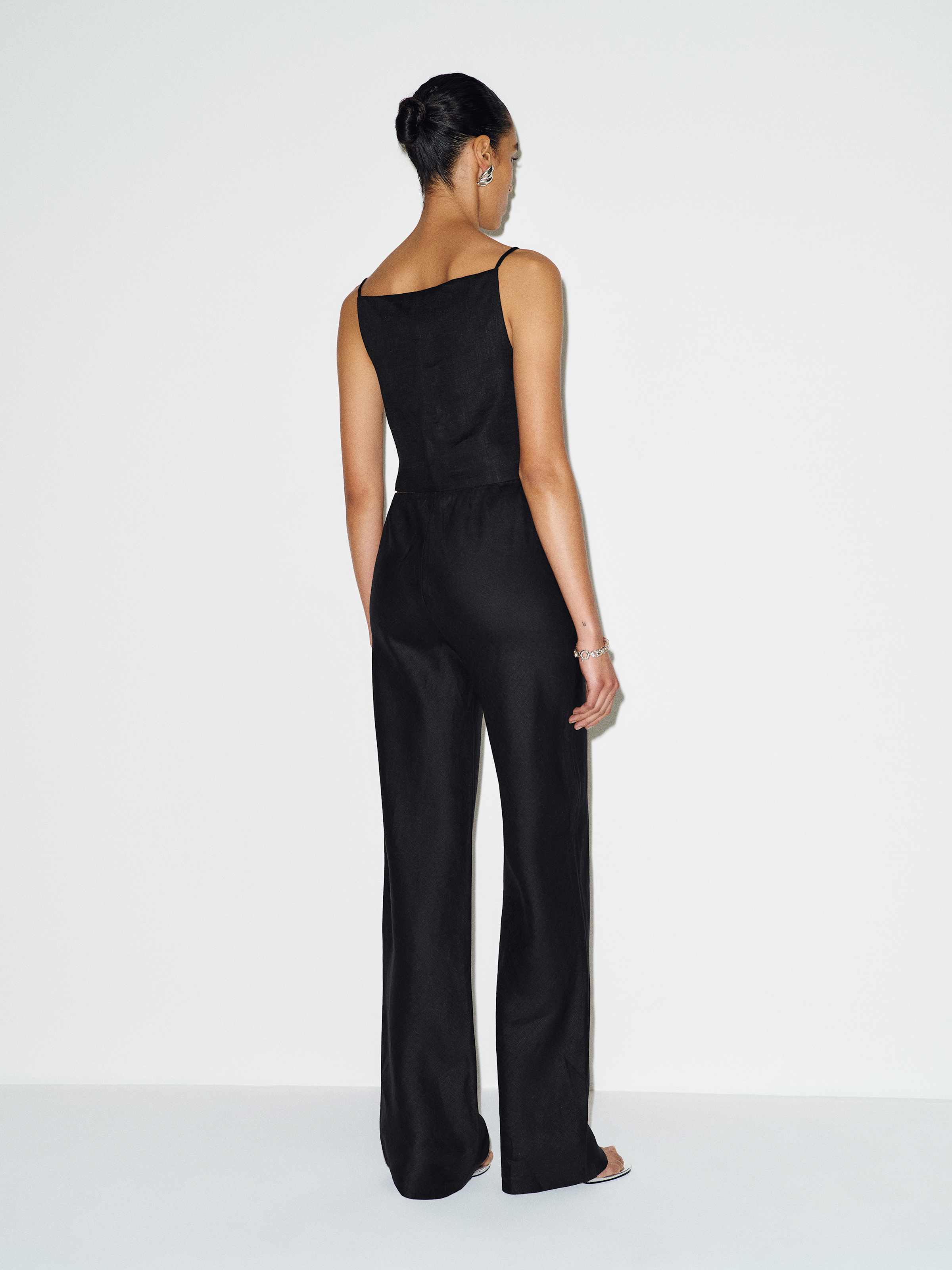 Gale Linen Mid Rise Pant - thumbnail 8
