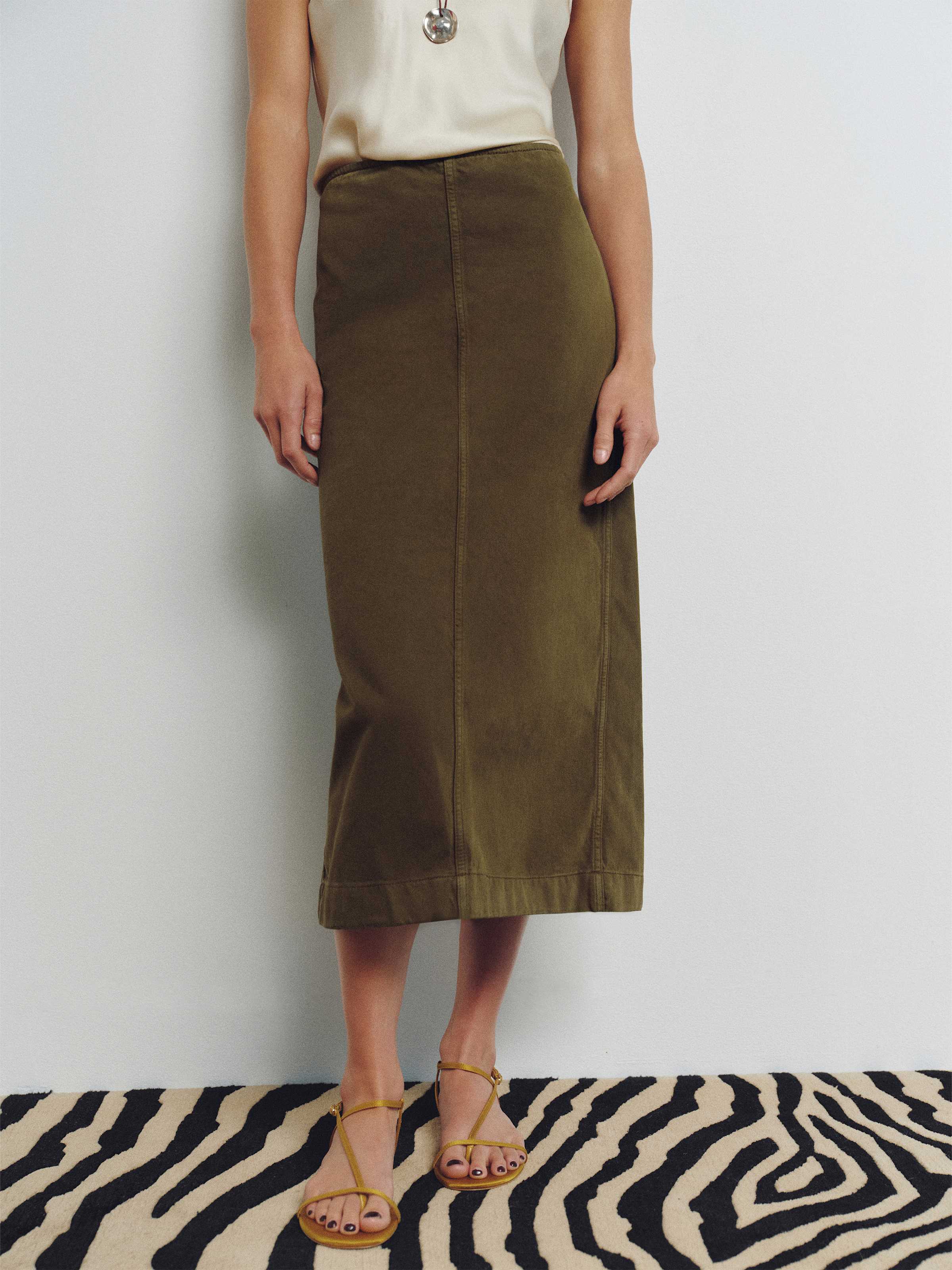 Regina Mid Rise Midi Skirt - thumbnail 4