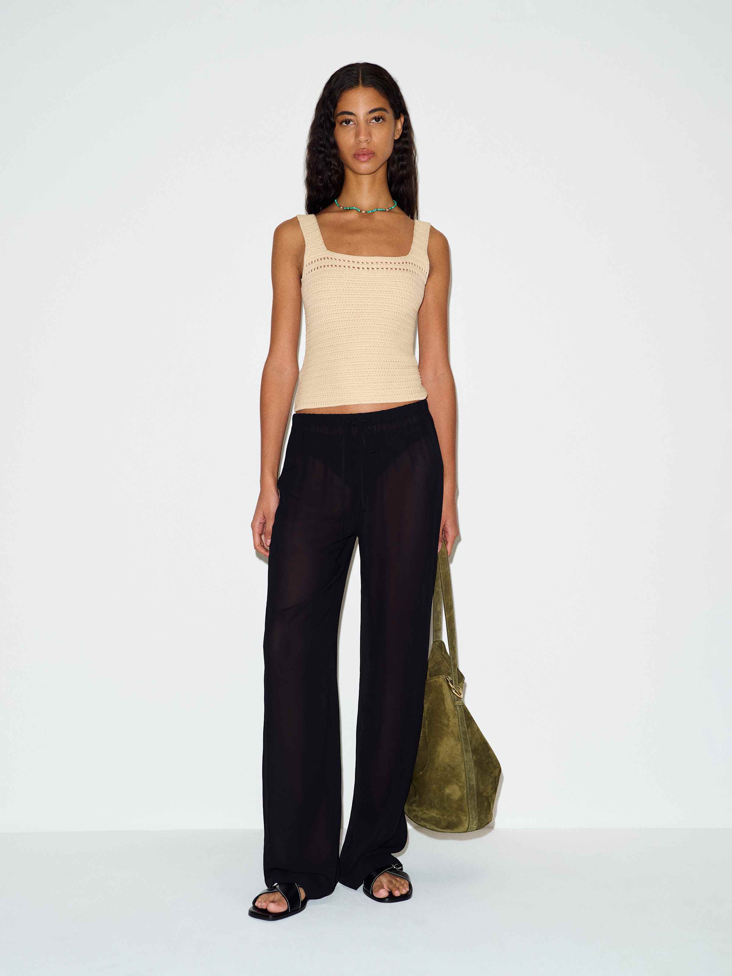 Azara Cotton Sweater Tank - thumbnail 2
