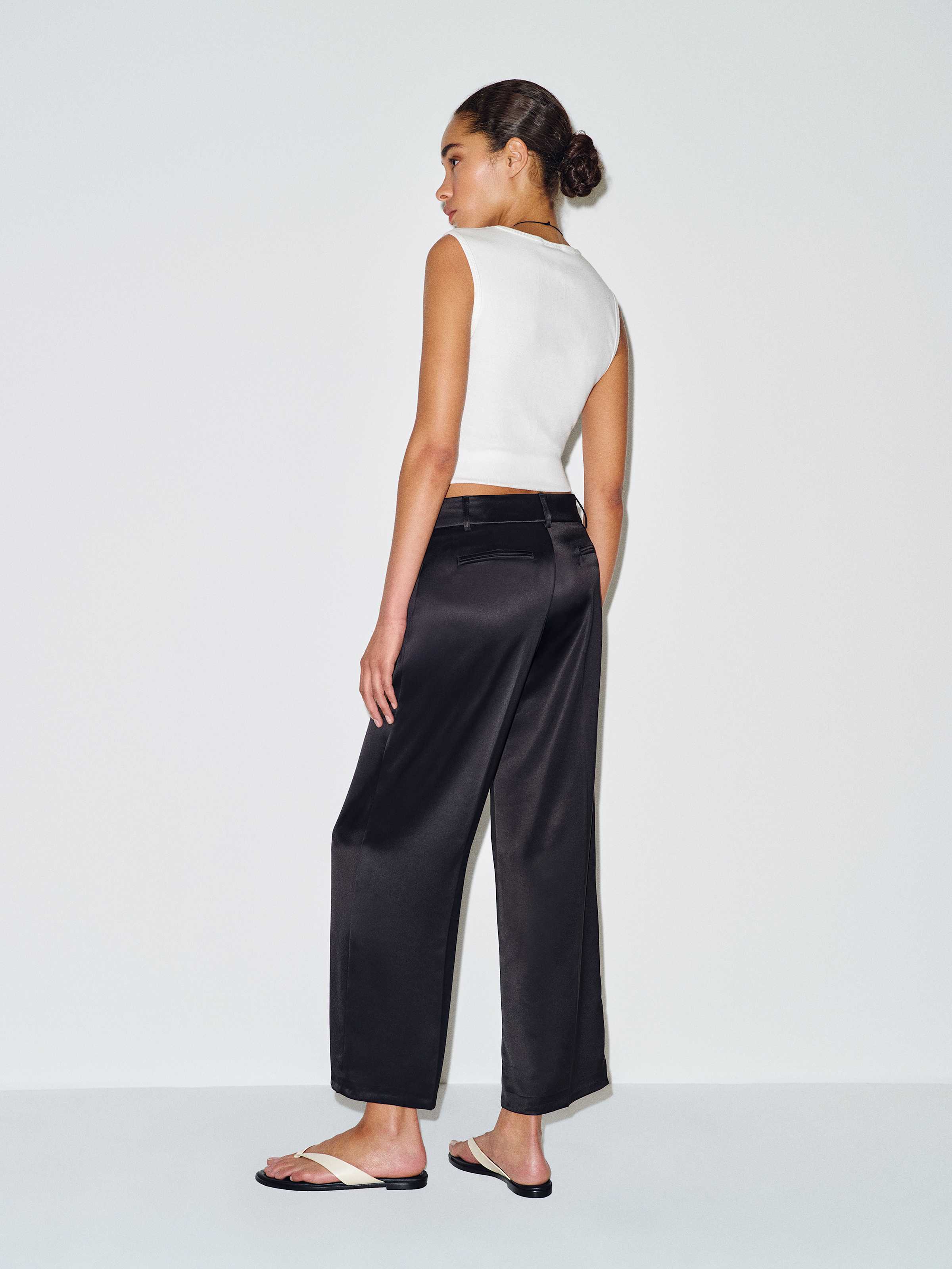 Gisele Satin Low Rise Cropped Pant - thumbnail 8