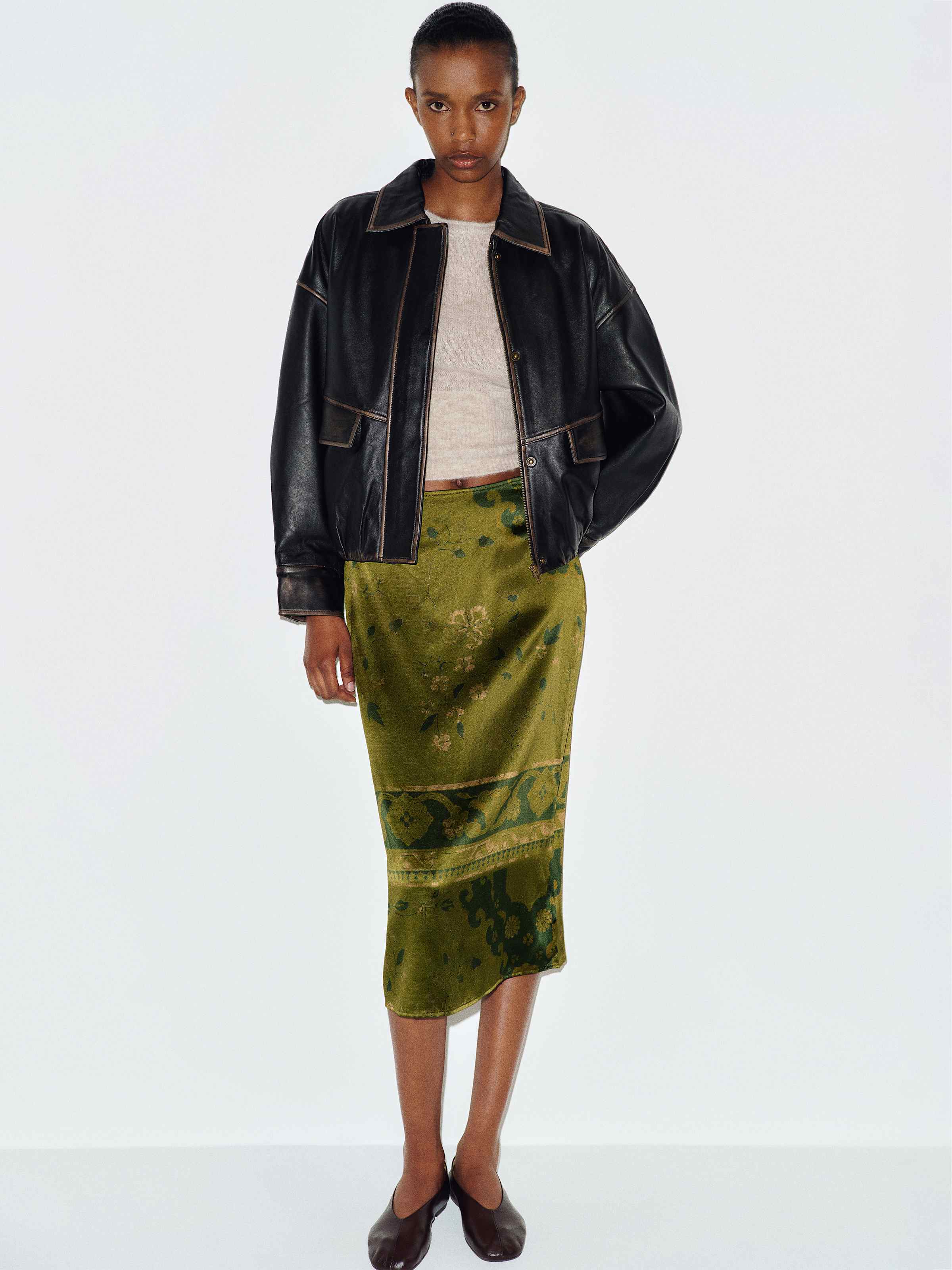 Helen Low Waist Silk Midi Skirt - thumbnail 2