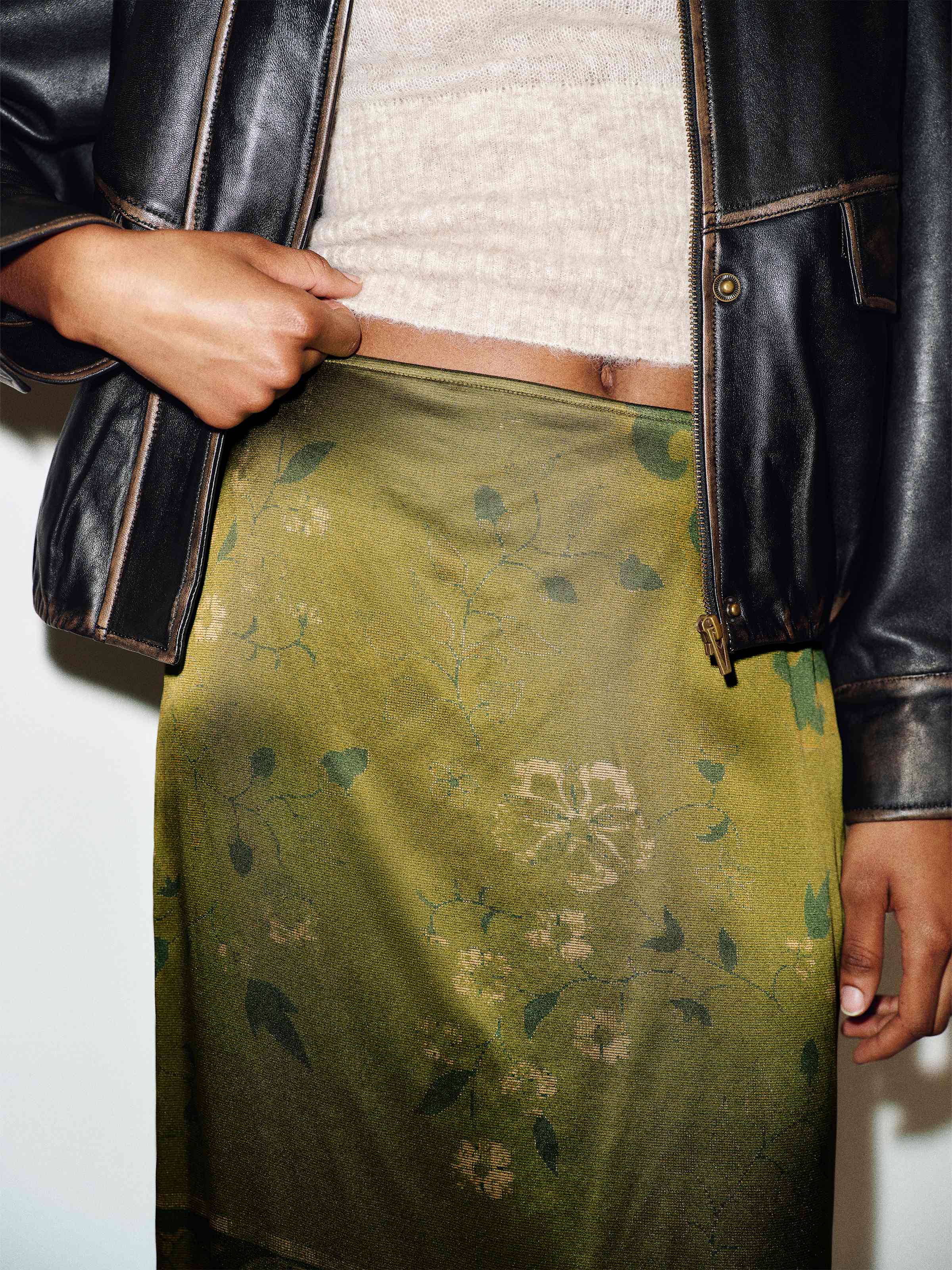 Helen Low Waist Silk Midi Skirt - thumbnail 6