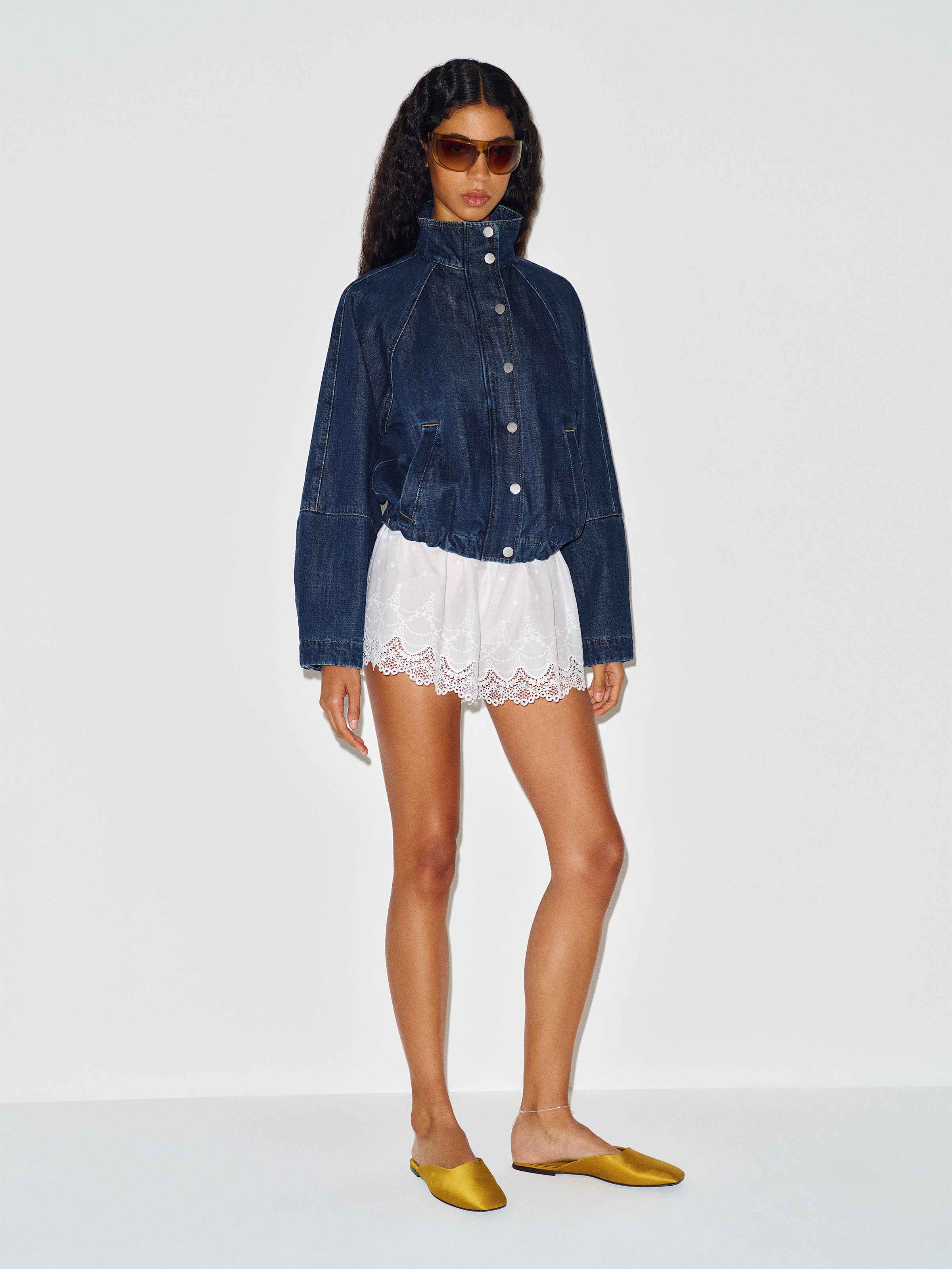 Corey Denim Bomber Jacket - thumbnail 2