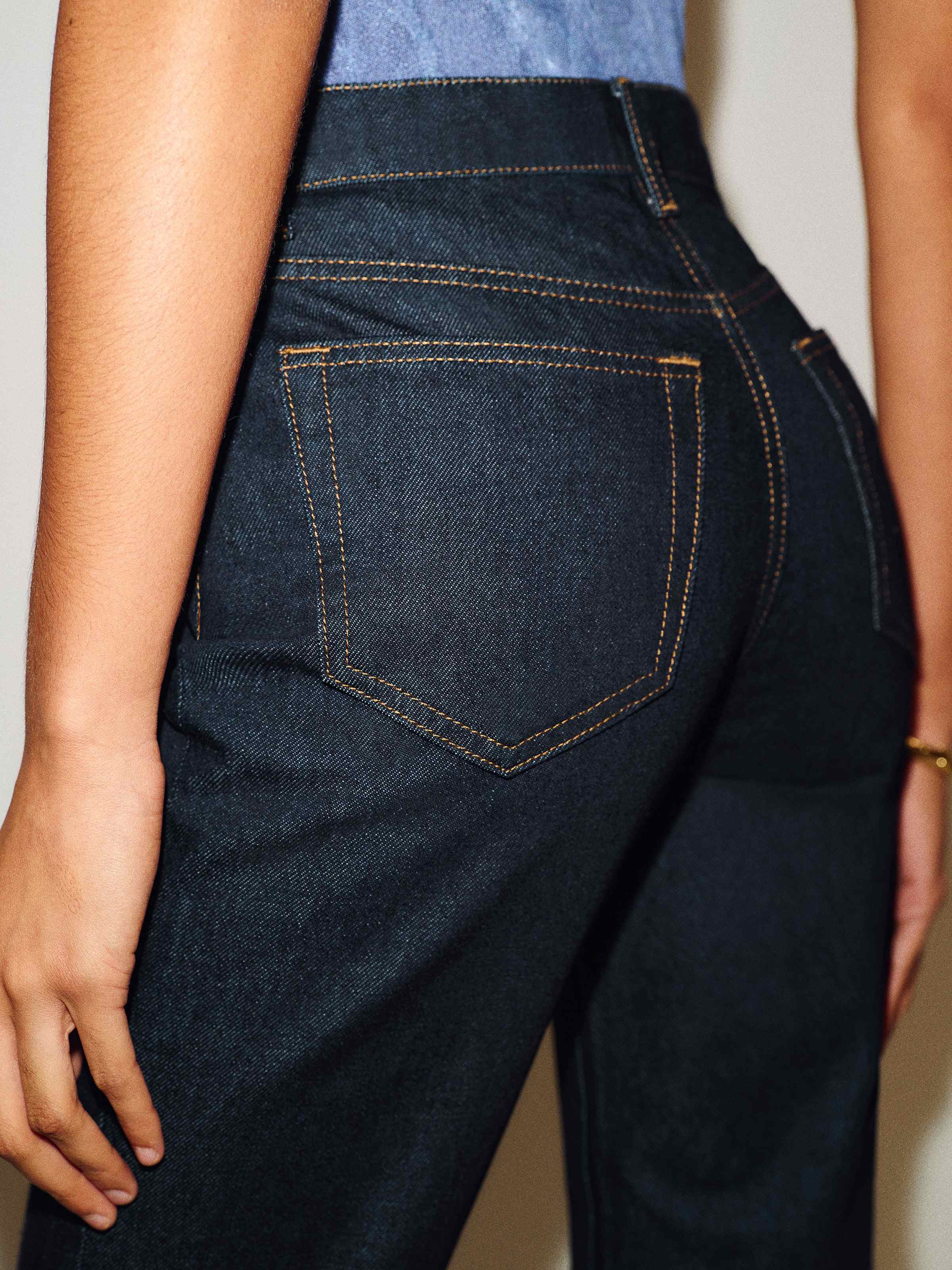Leda Mid Rise Straight Jeans - thumbnail 6