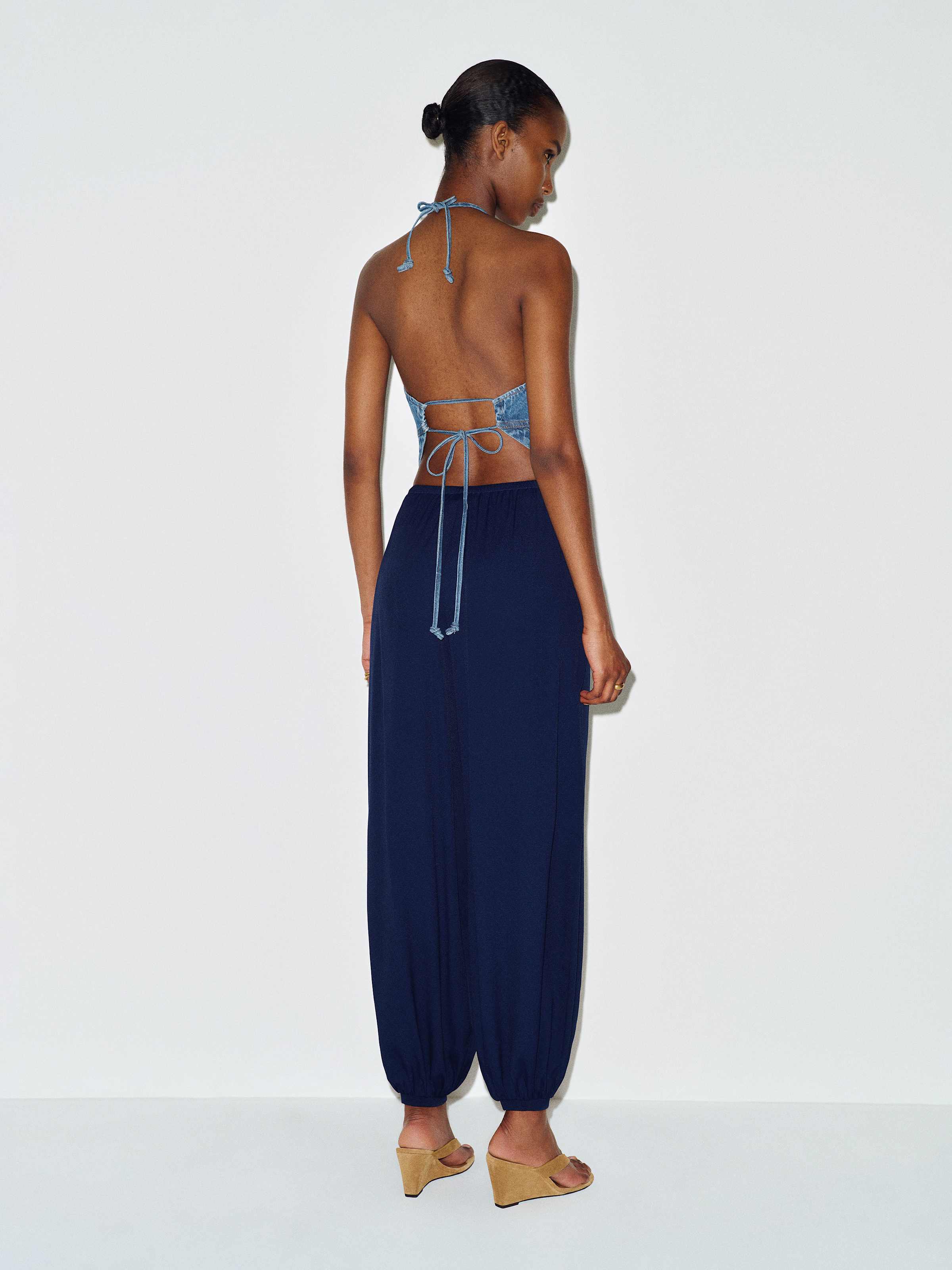 Dana Denim Halter Top - thumbnail 8