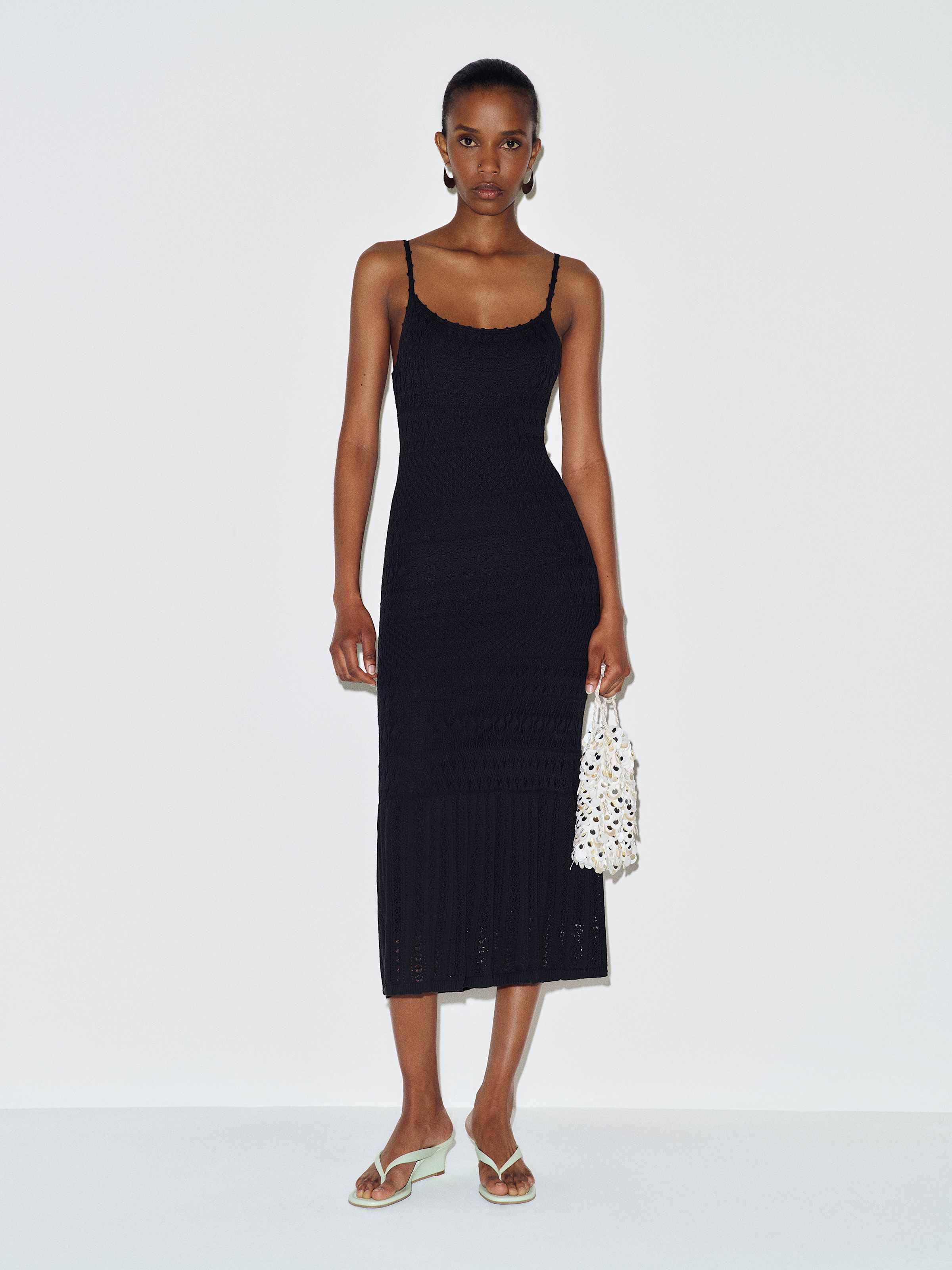 River Cotton Crochet Sweater Dress - thumbnail 2