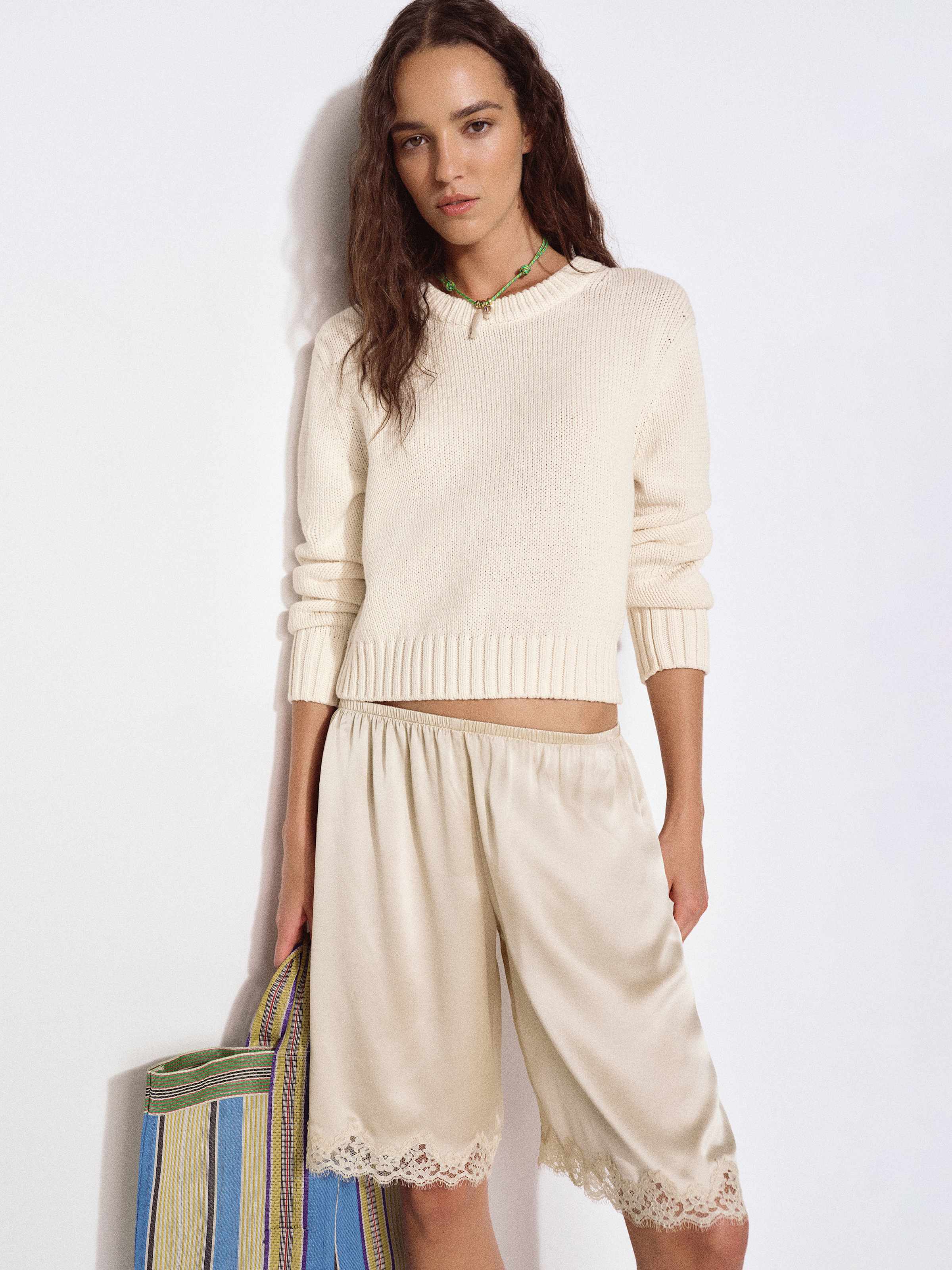 Eleni Cotton Crew Sweater - thumbnail 2