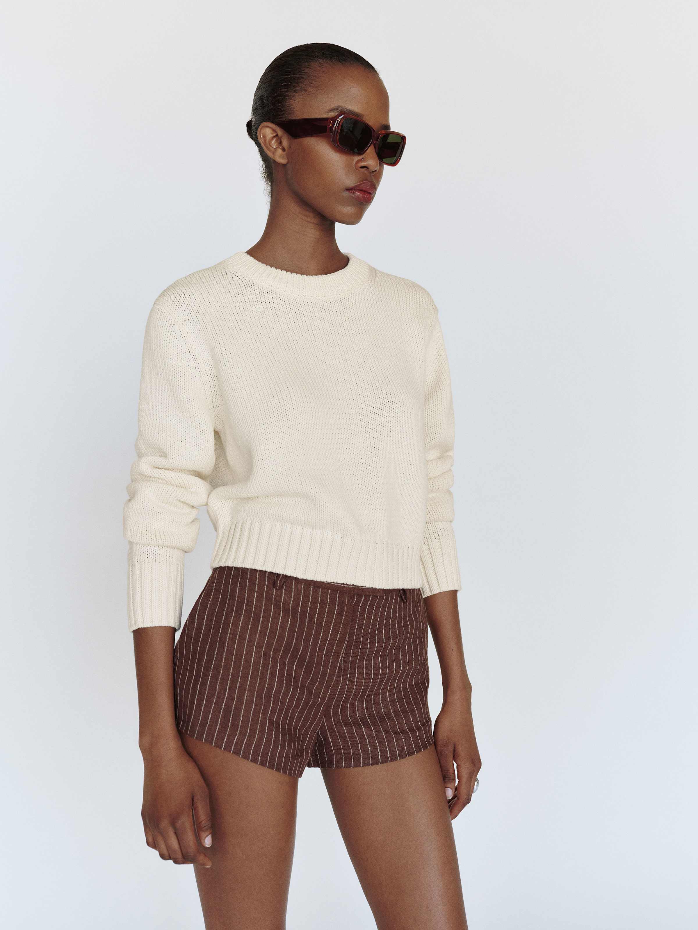 Eleni Cotton Crew Sweater - thumbnail 8