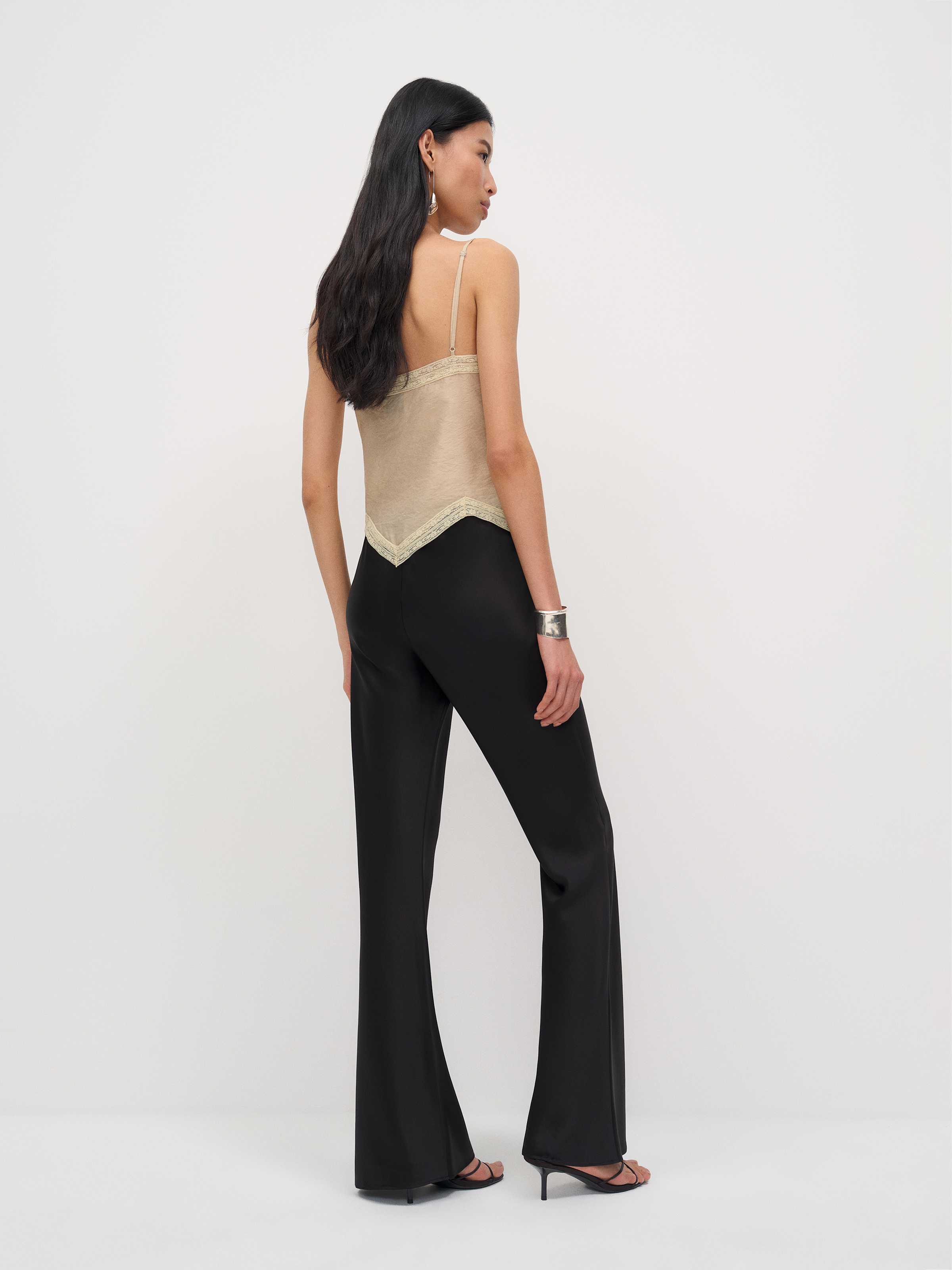 Gale Satin Mid Rise Long Pant - thumbnail 8