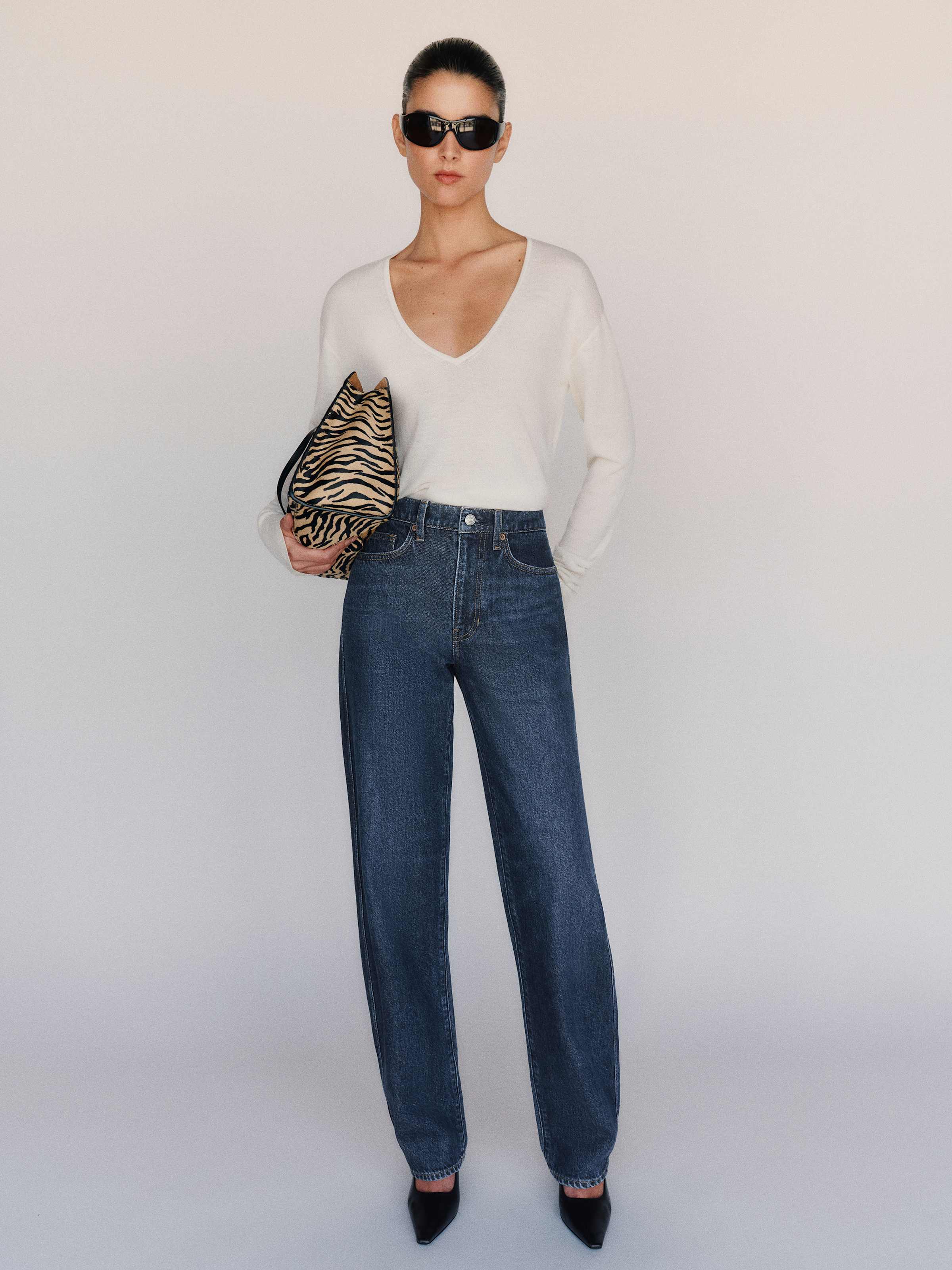 Gina High Rise Bow Leg Jeans - thumbnail 2
