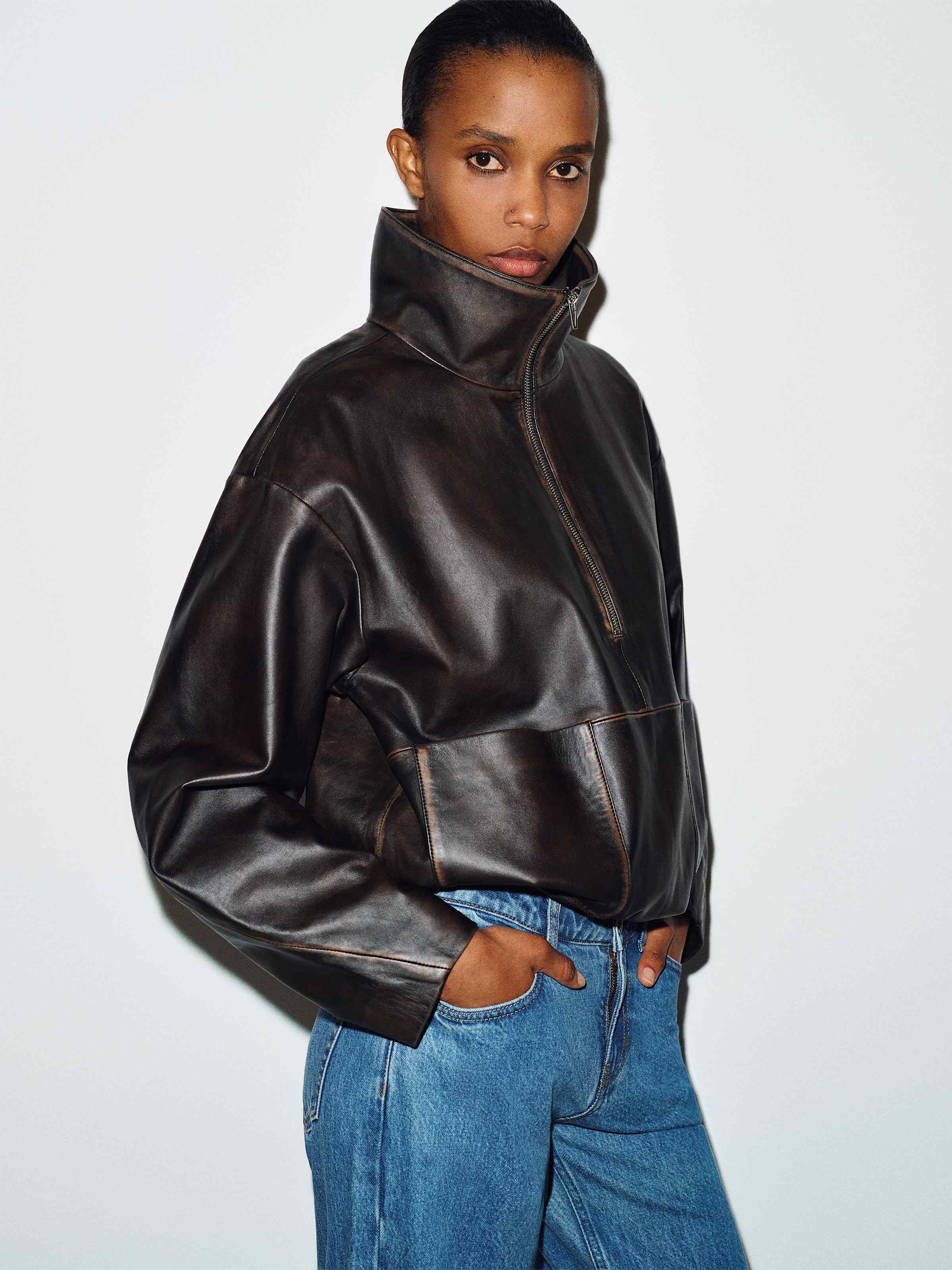 Veda Collins Leather Anorak - thumbnail 2