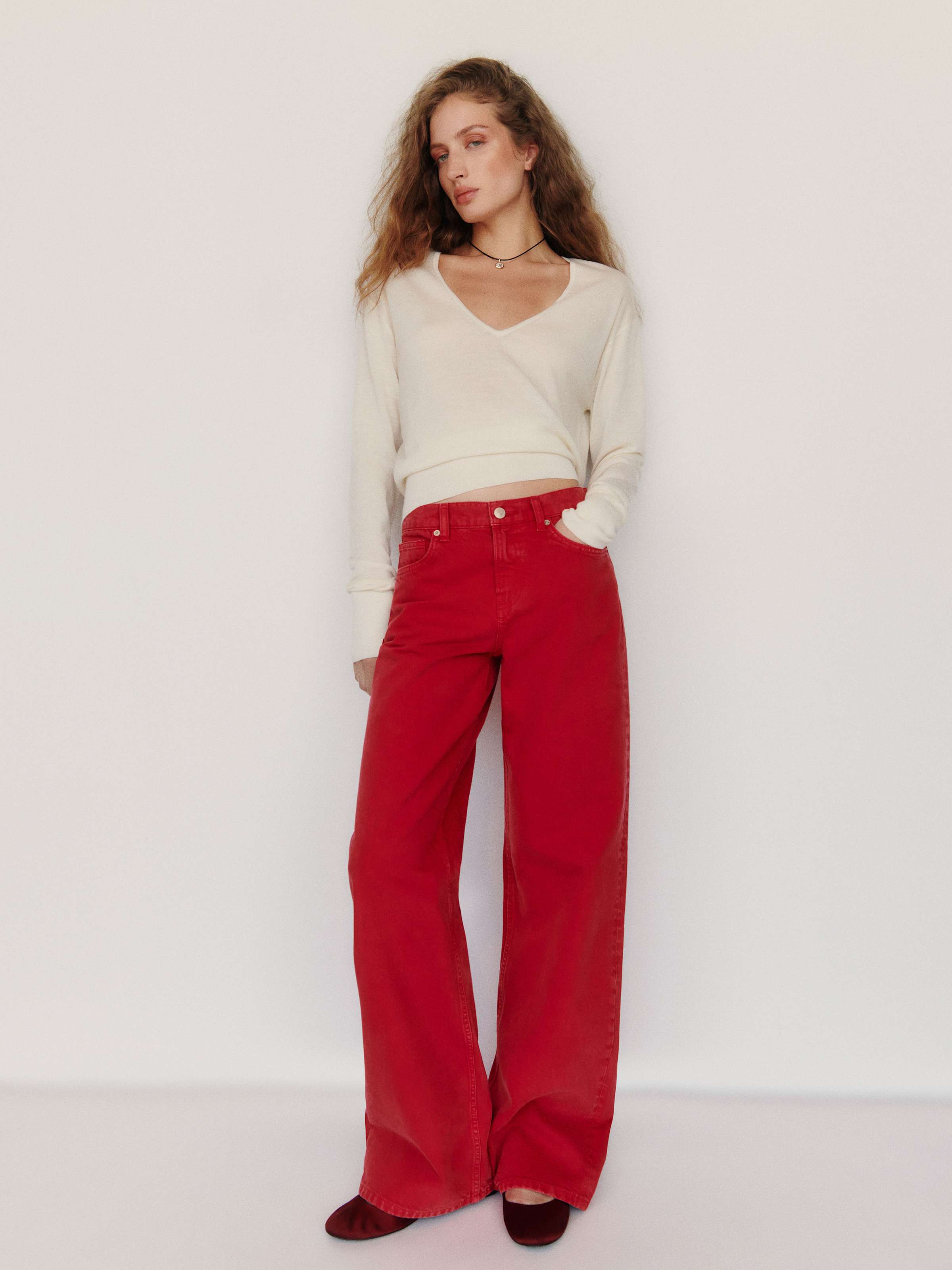Micah V-Neck Sweater Top - thumbnail 2