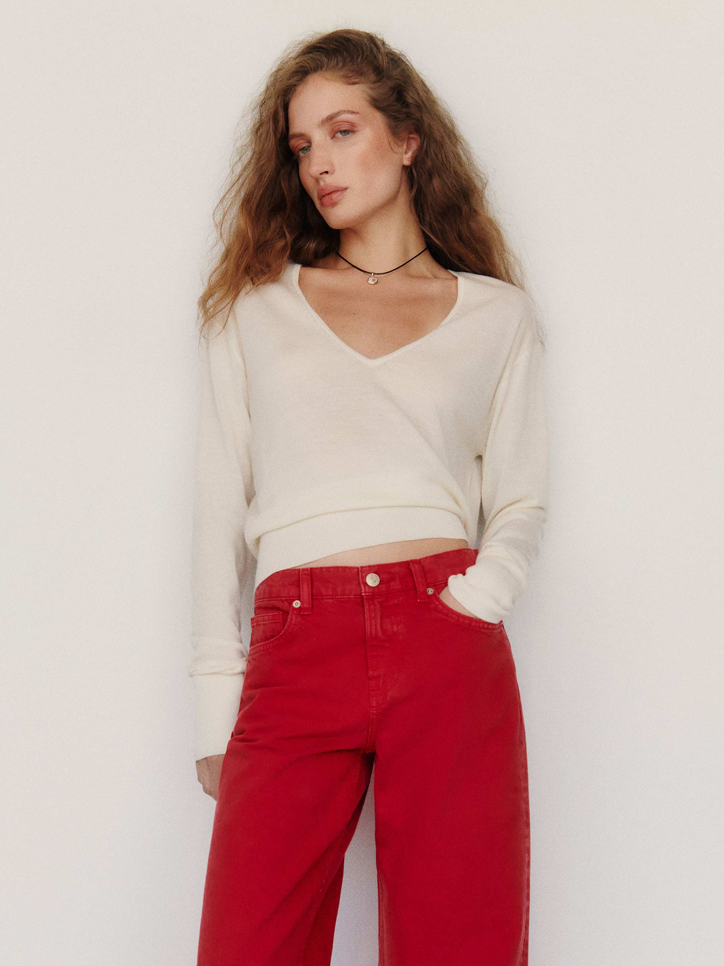 Micah V-Neck Sweater Top - thumbnail 10