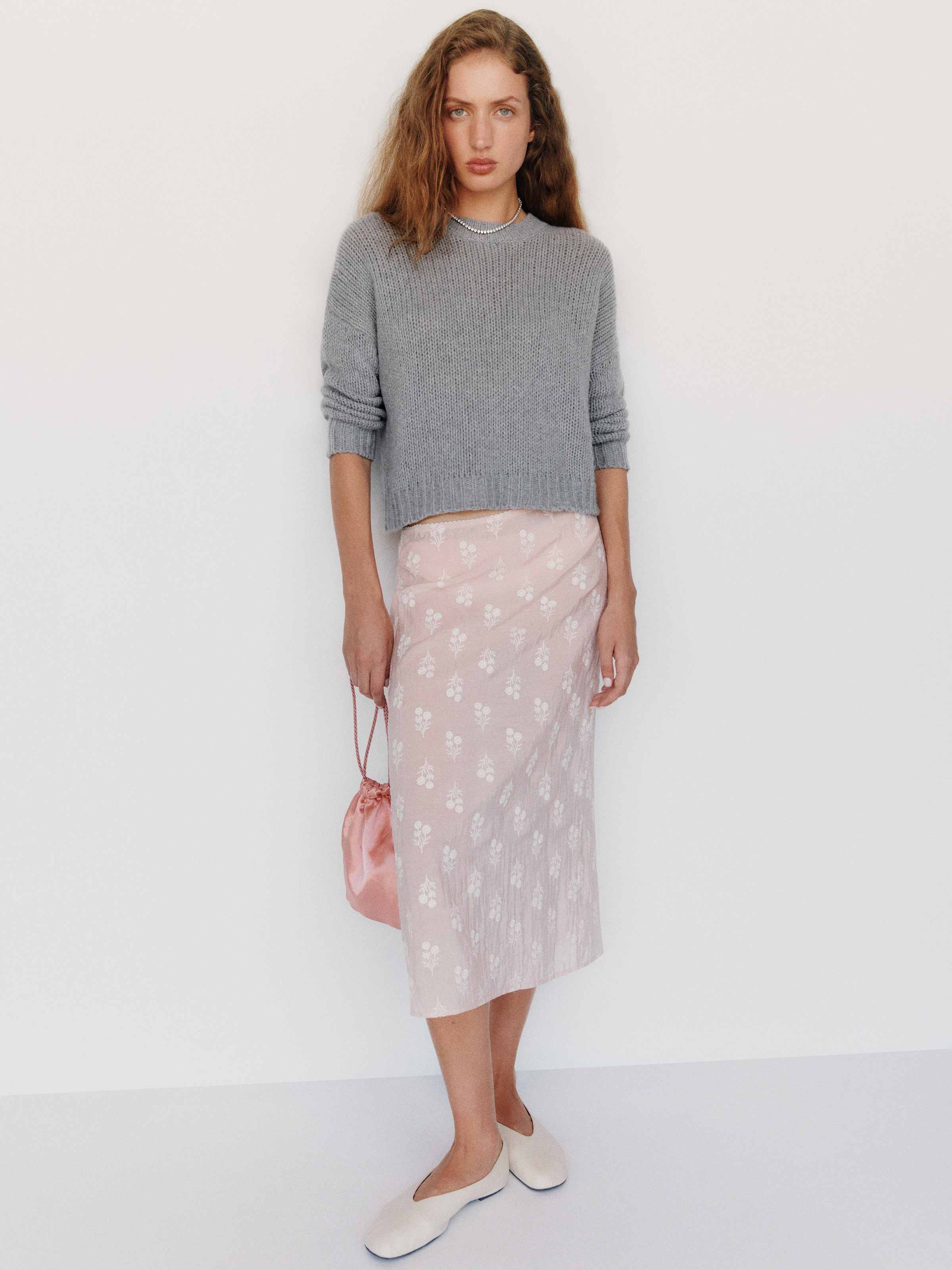 Cleo Cashmere Cropped Crew - thumbnail 4