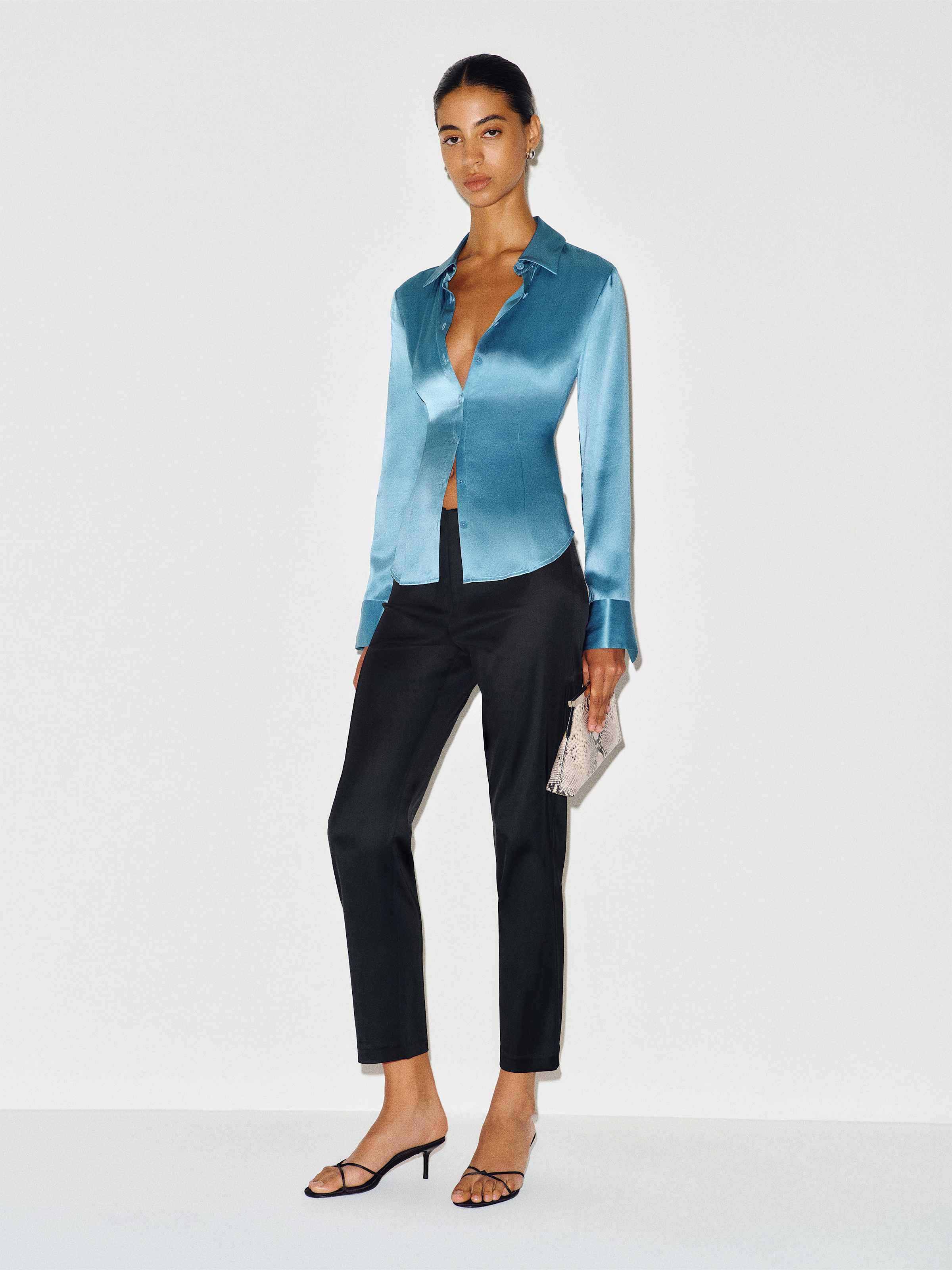 Hadley Mid Rise Satin Pant - thumbnail 2