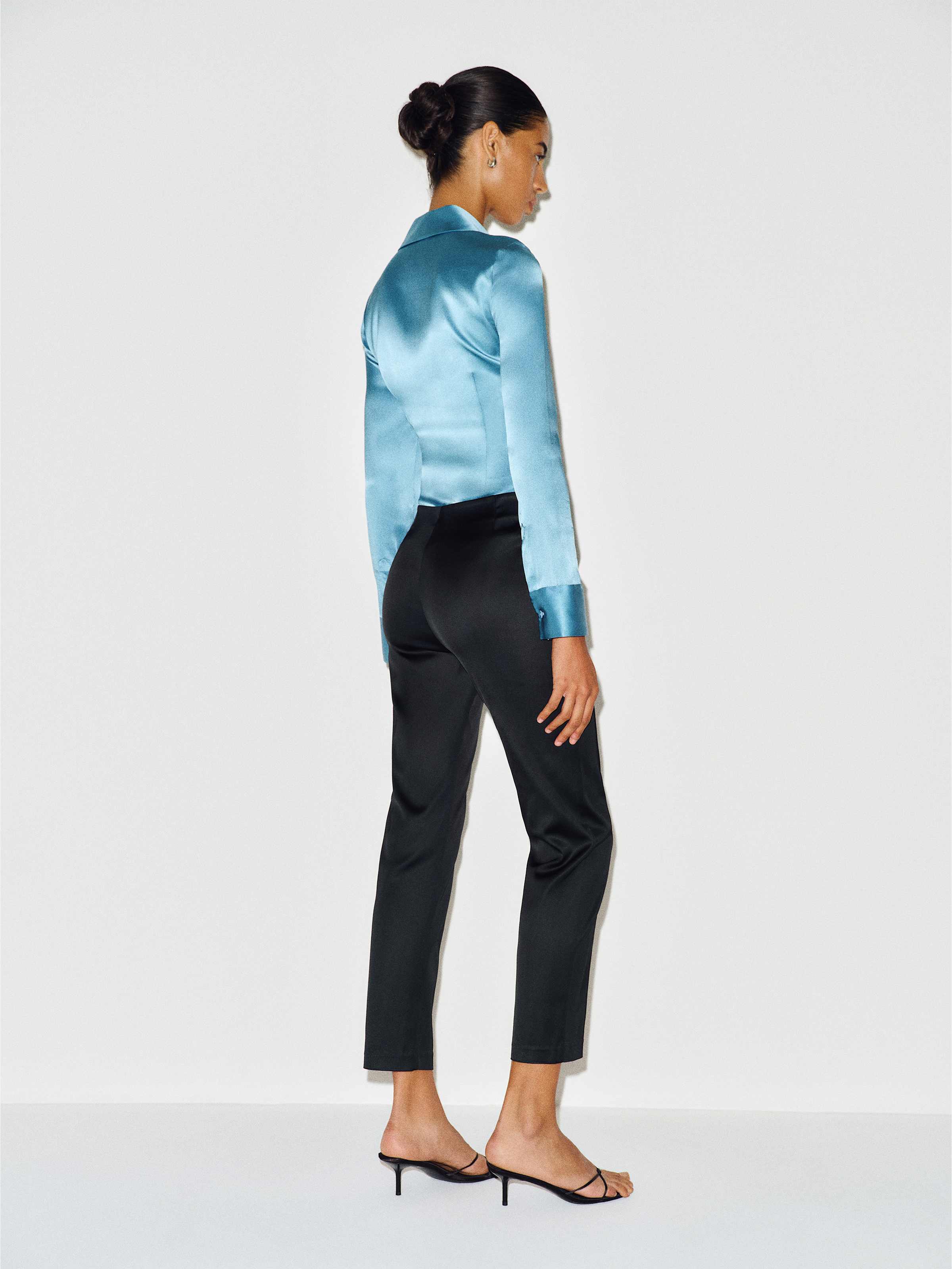Hadley Mid Rise Satin Pant - thumbnail 8