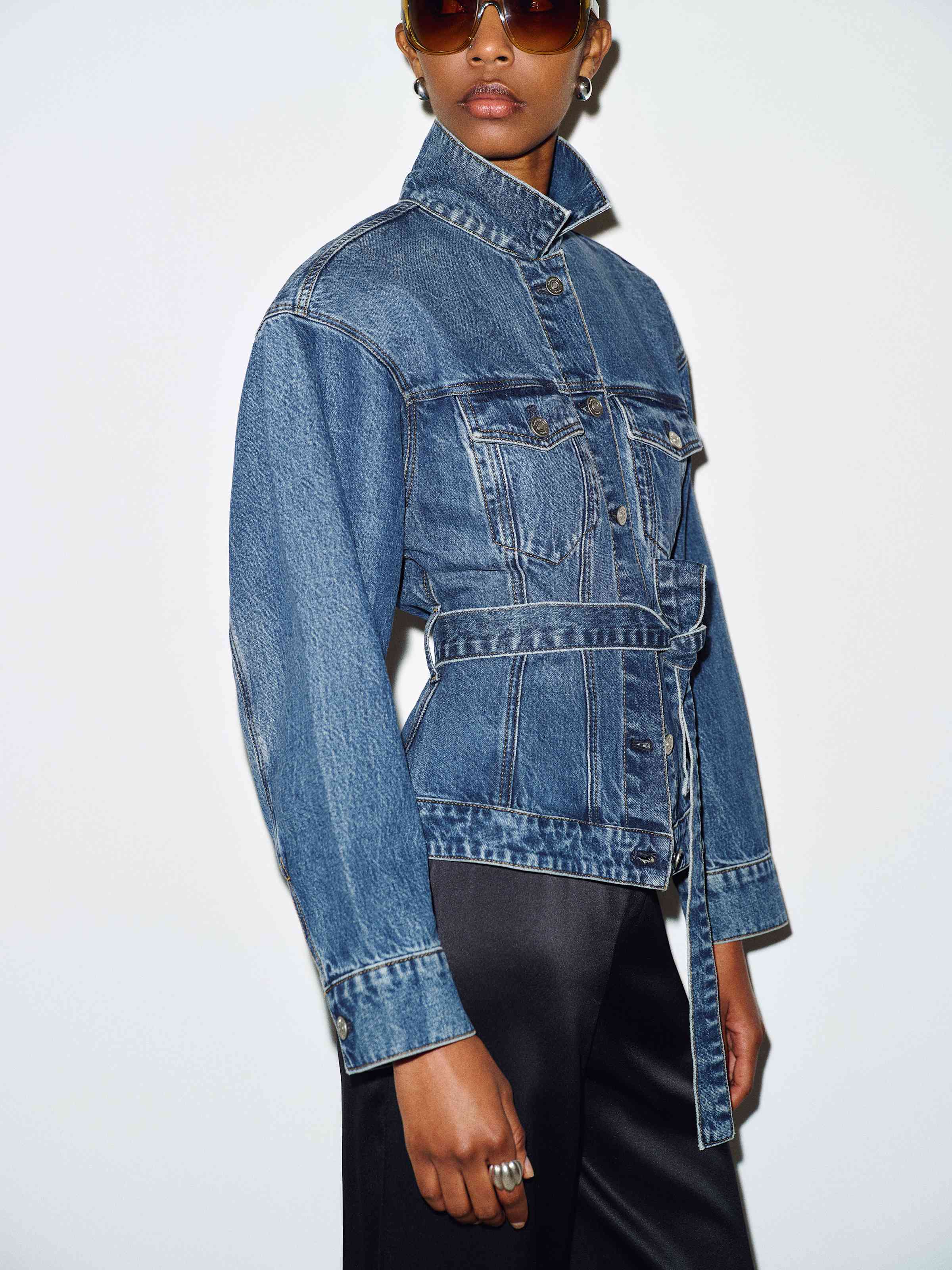 Taylor Belted Denim Jacket - thumbnail 4
