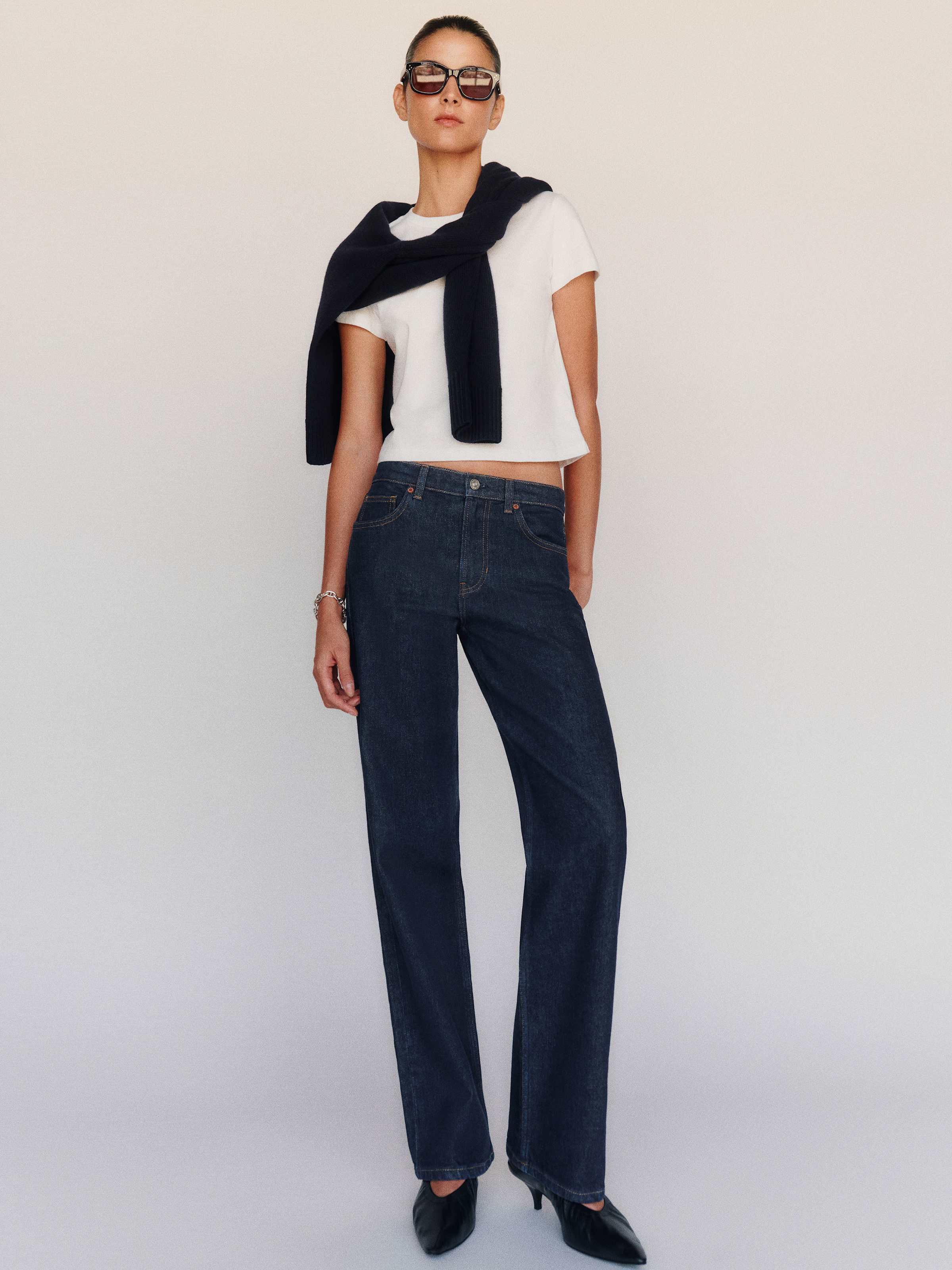 Miles Stretch Mid Rise Straight Long Leg Jeans - thumbnail 2