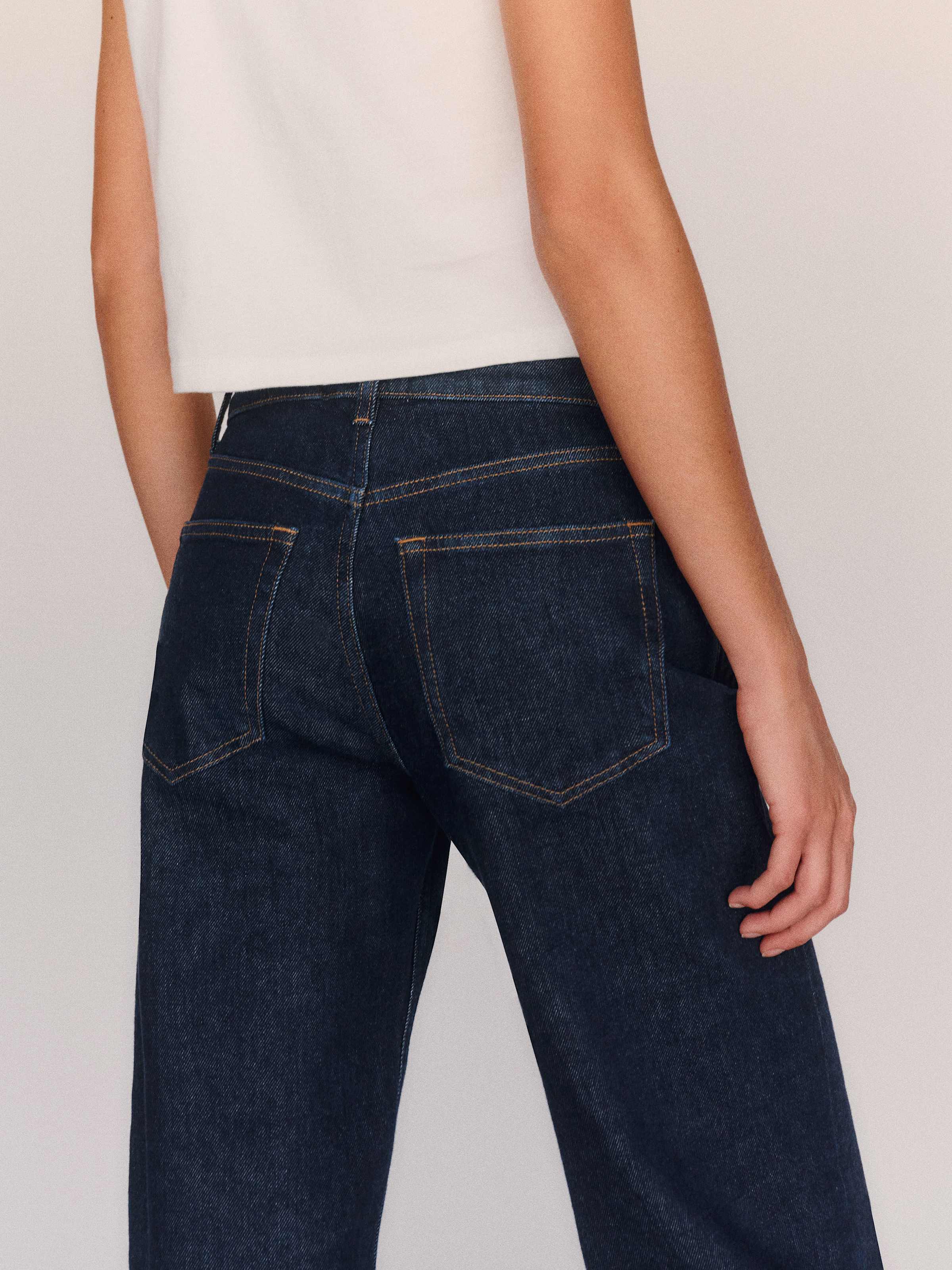 Miles Stretch Mid Rise Straight Long Leg Jeans - thumbnail 6
