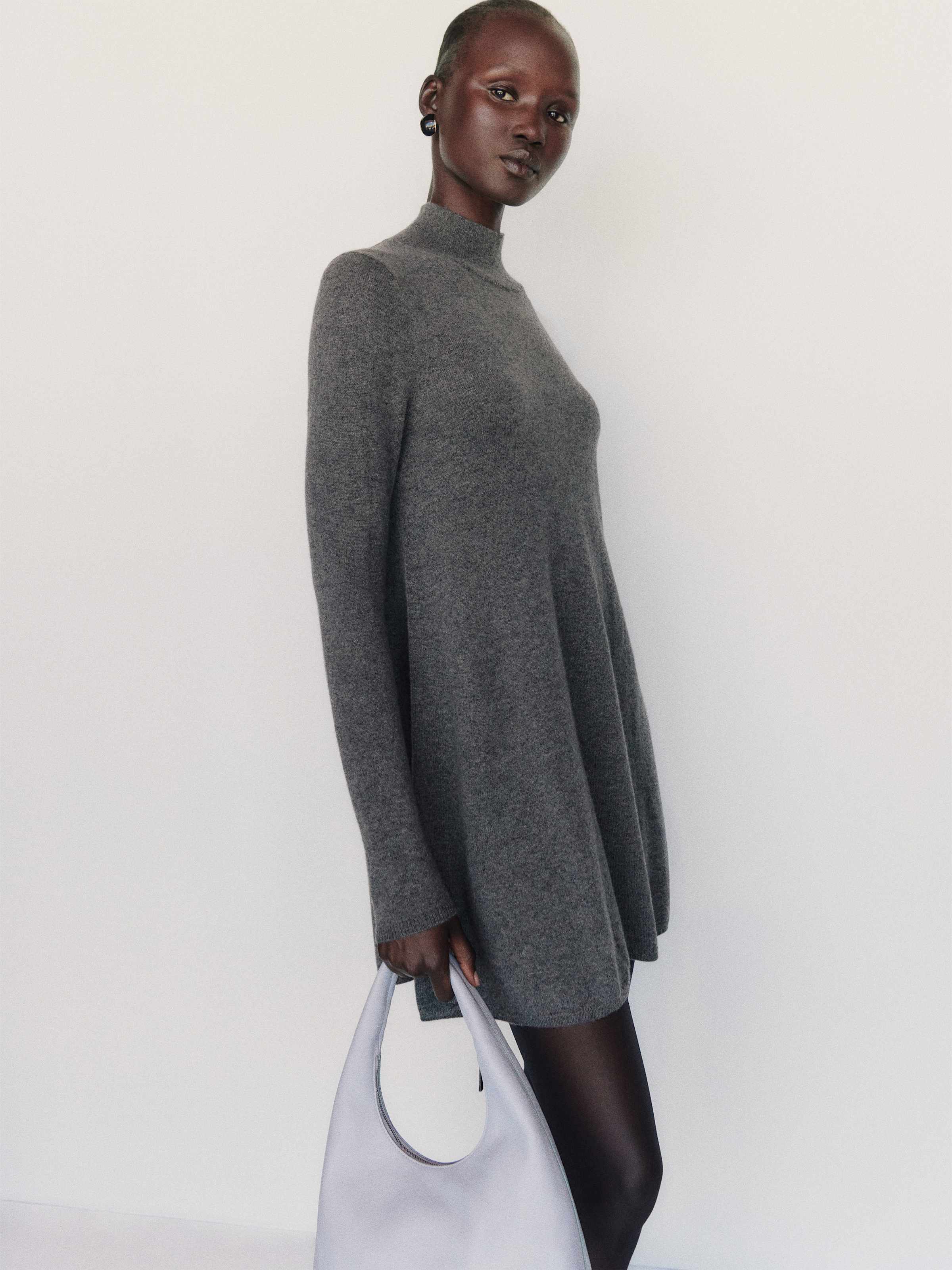 April Cashmere Turtleneck Mini Dress - thumbnail 8