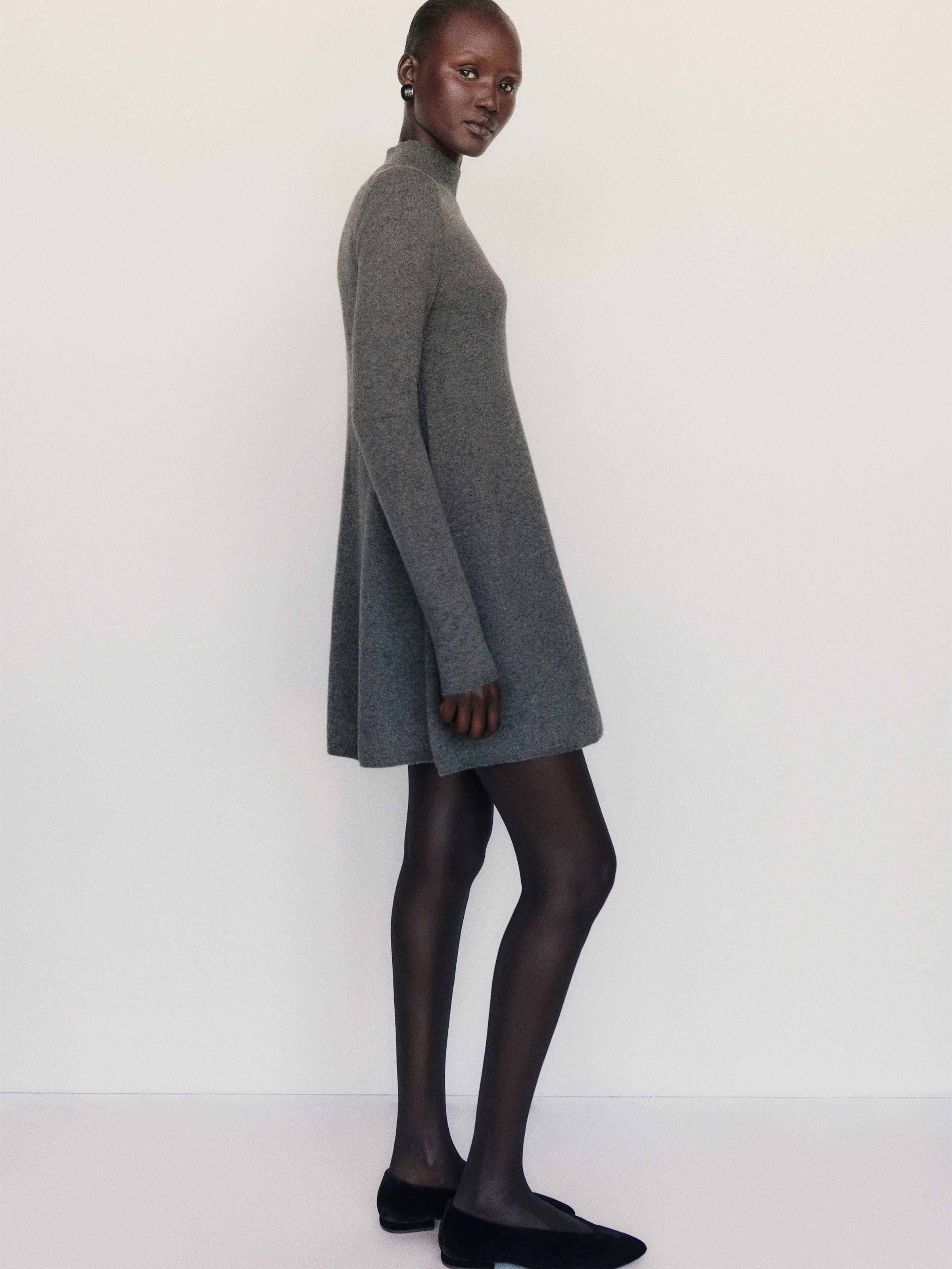 April Cashmere Turtleneck Mini Dress - thumbnail 10