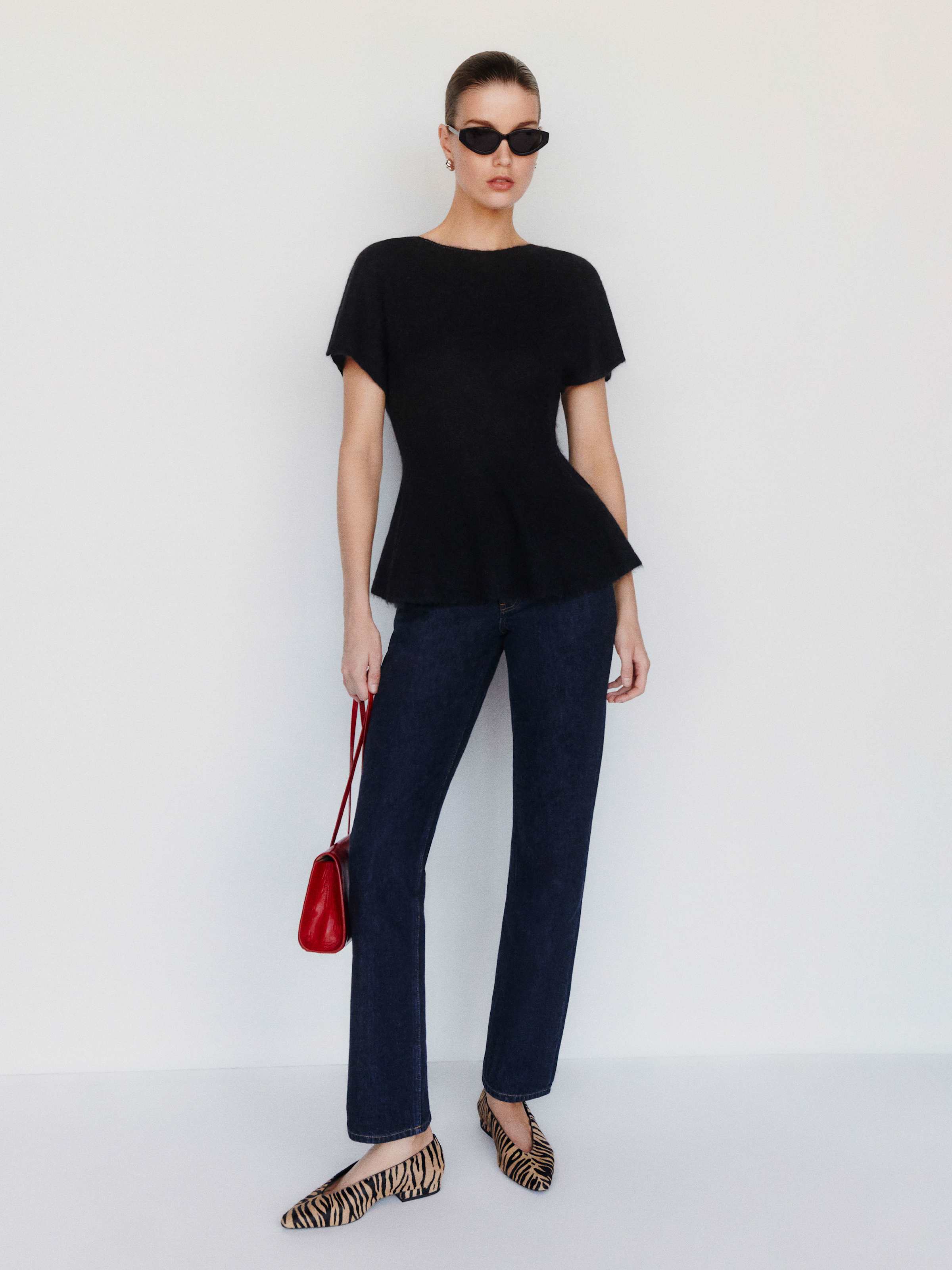Anna Alpaca Peplum Sweater Top - thumbnail 4