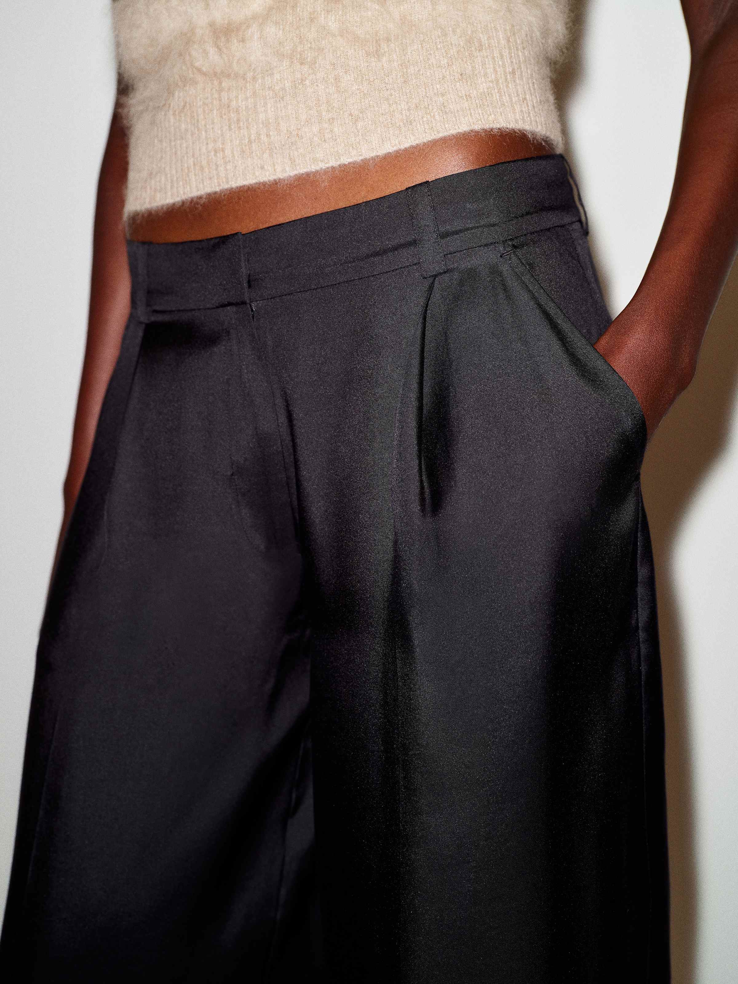 Robbie Silk Twill Culotte - thumbnail 6