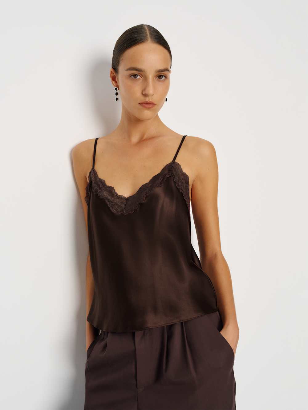 Reformation Teddy Silk Top