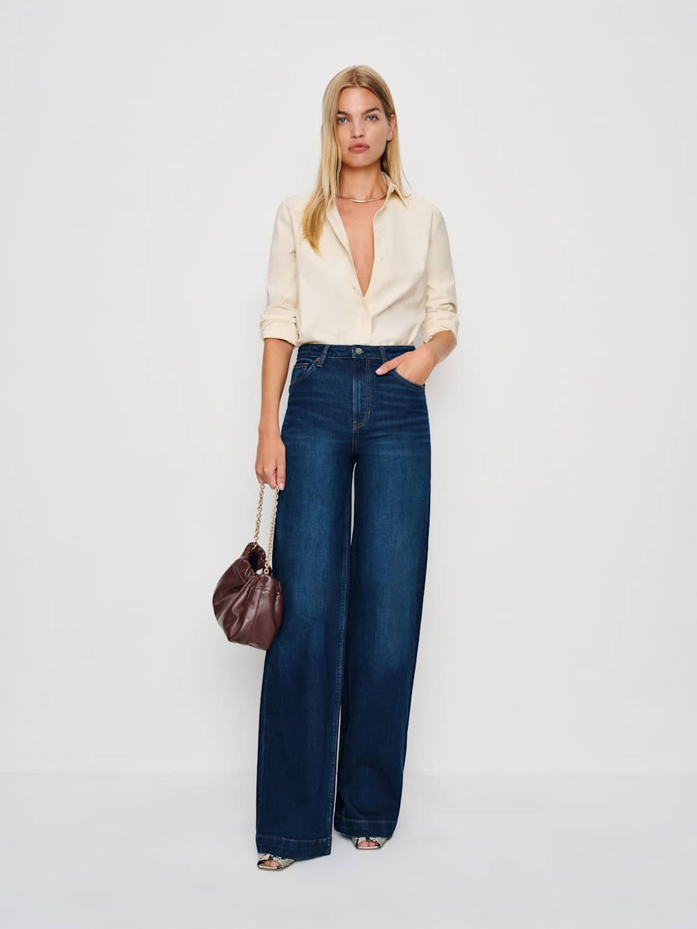 Bex Super Stretch High Rise Wide Leg Jeans