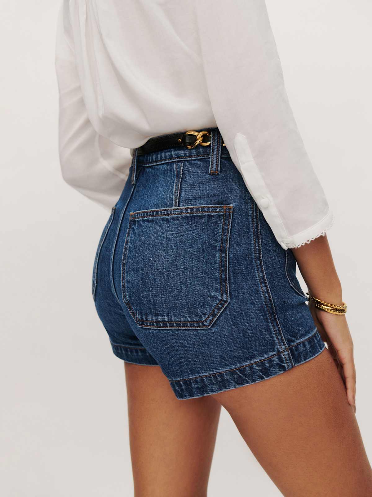 Alyssa Stretch High Rise 3.5” Jean Shorts - thumbnail 7
