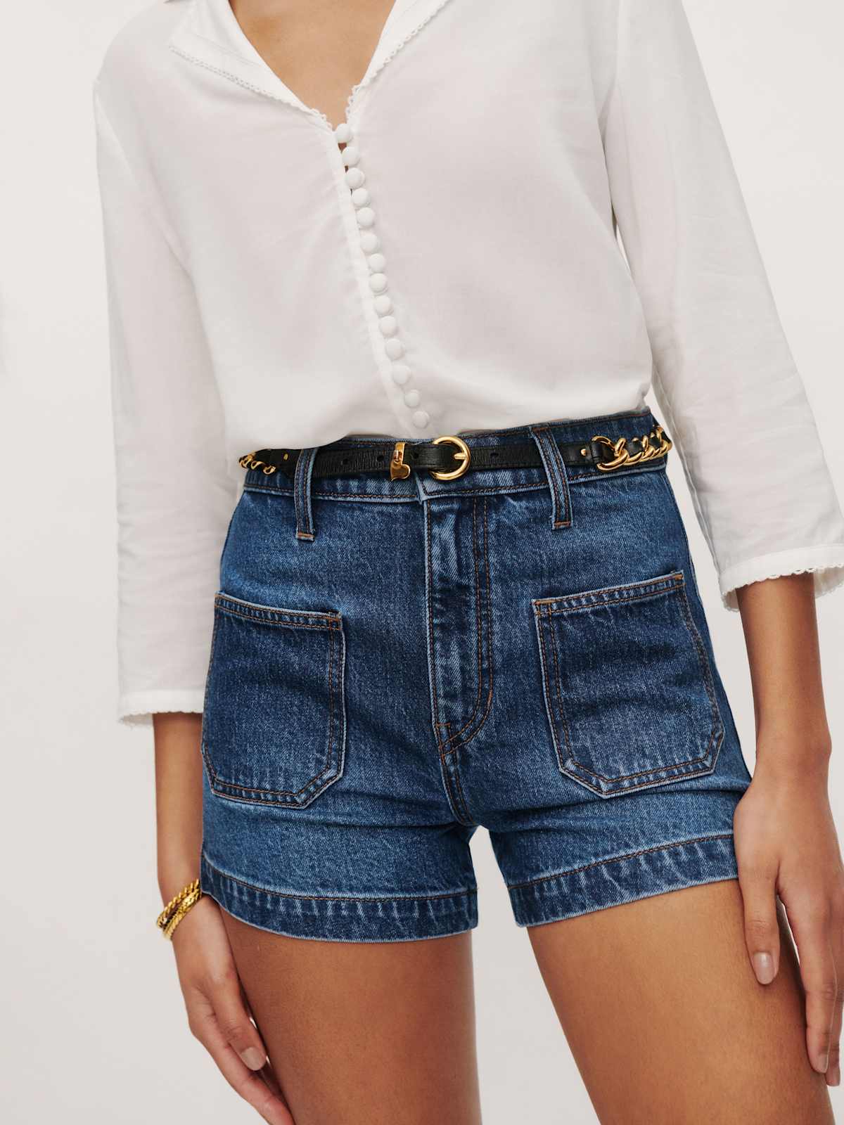 Alyssa Stretch High Rise 3.5” Jean Shorts - thumbnail 9