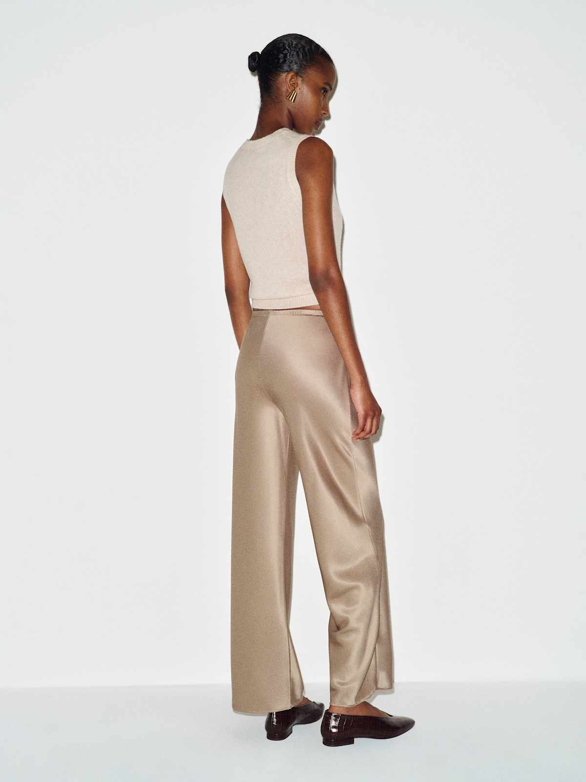 Gale Satin Mid Rise Bias Pant - thumbnail 7