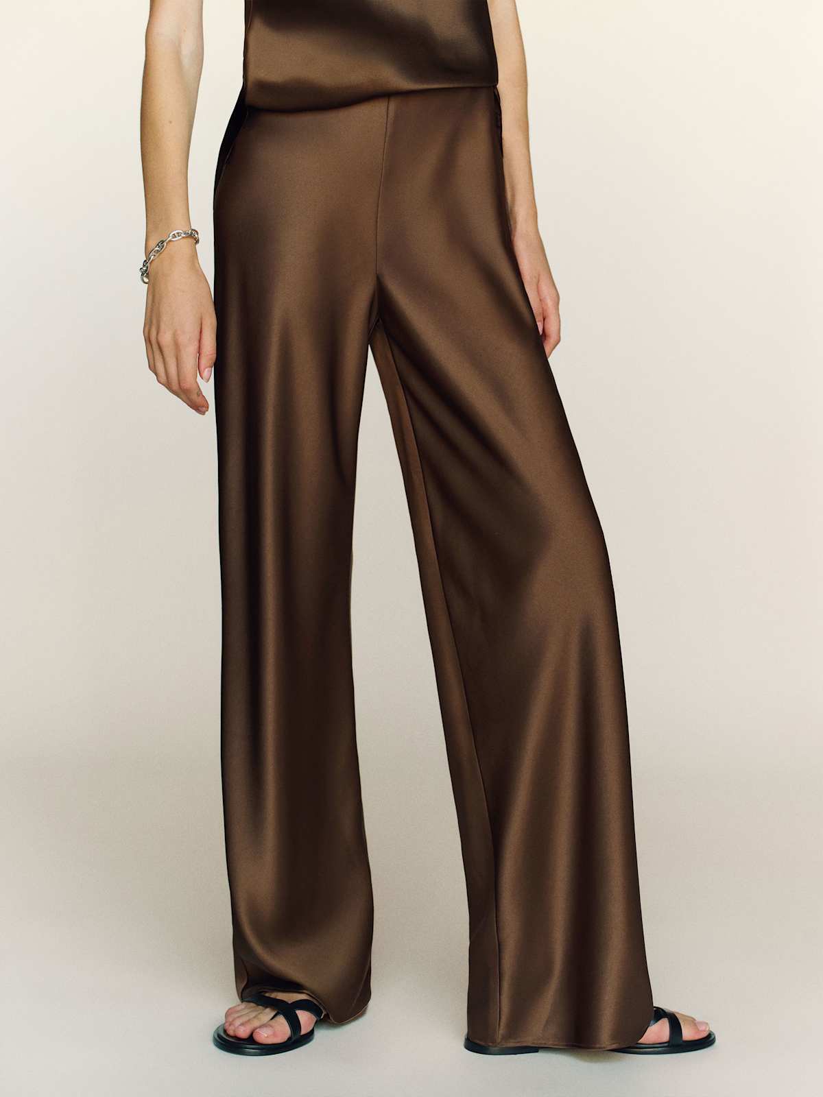 Gale Satin Mid Rise Bias Pant - thumbnail 9