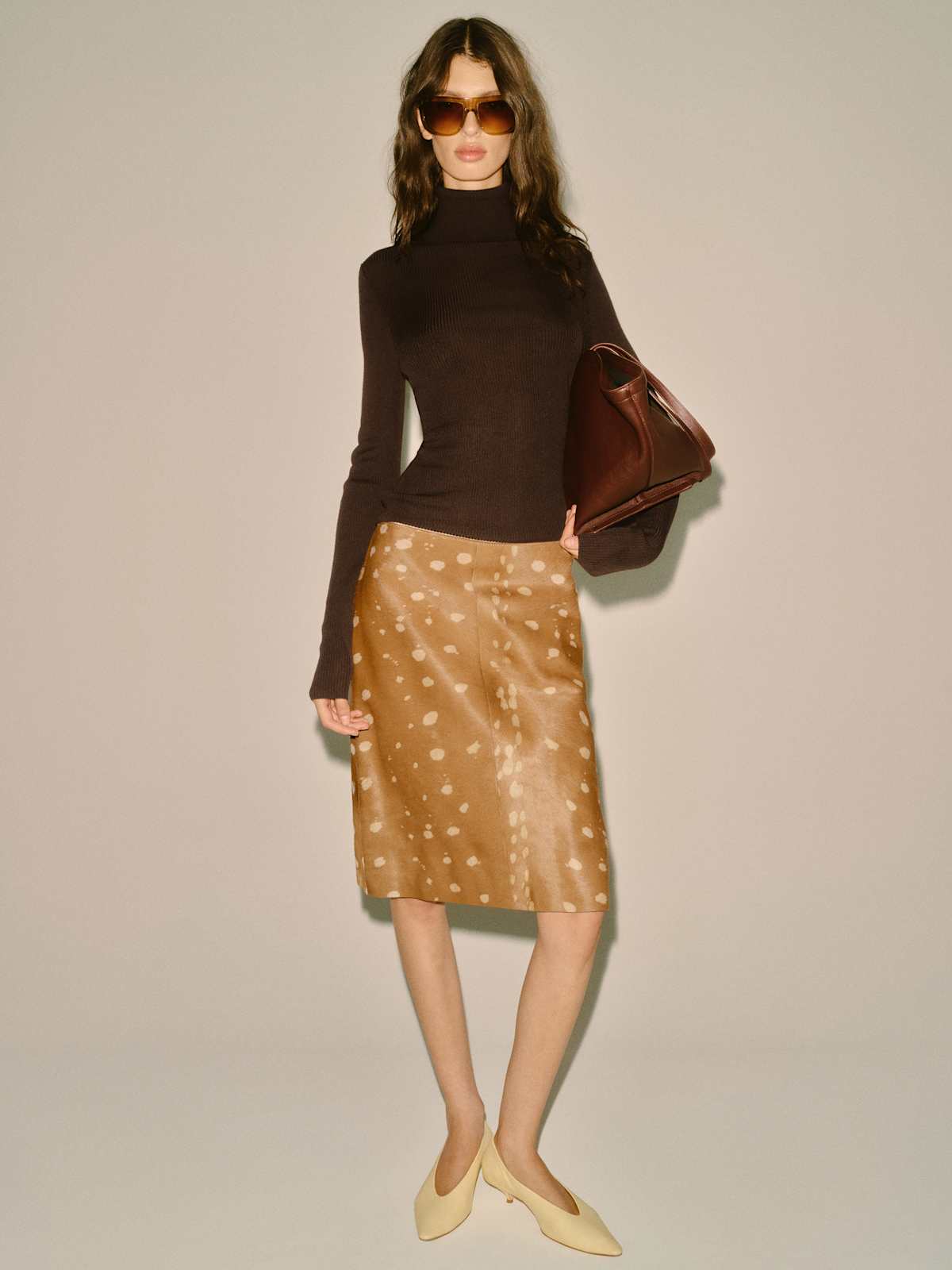 Veda Barrow Leather Low Waist Skirt - thumbnail 9