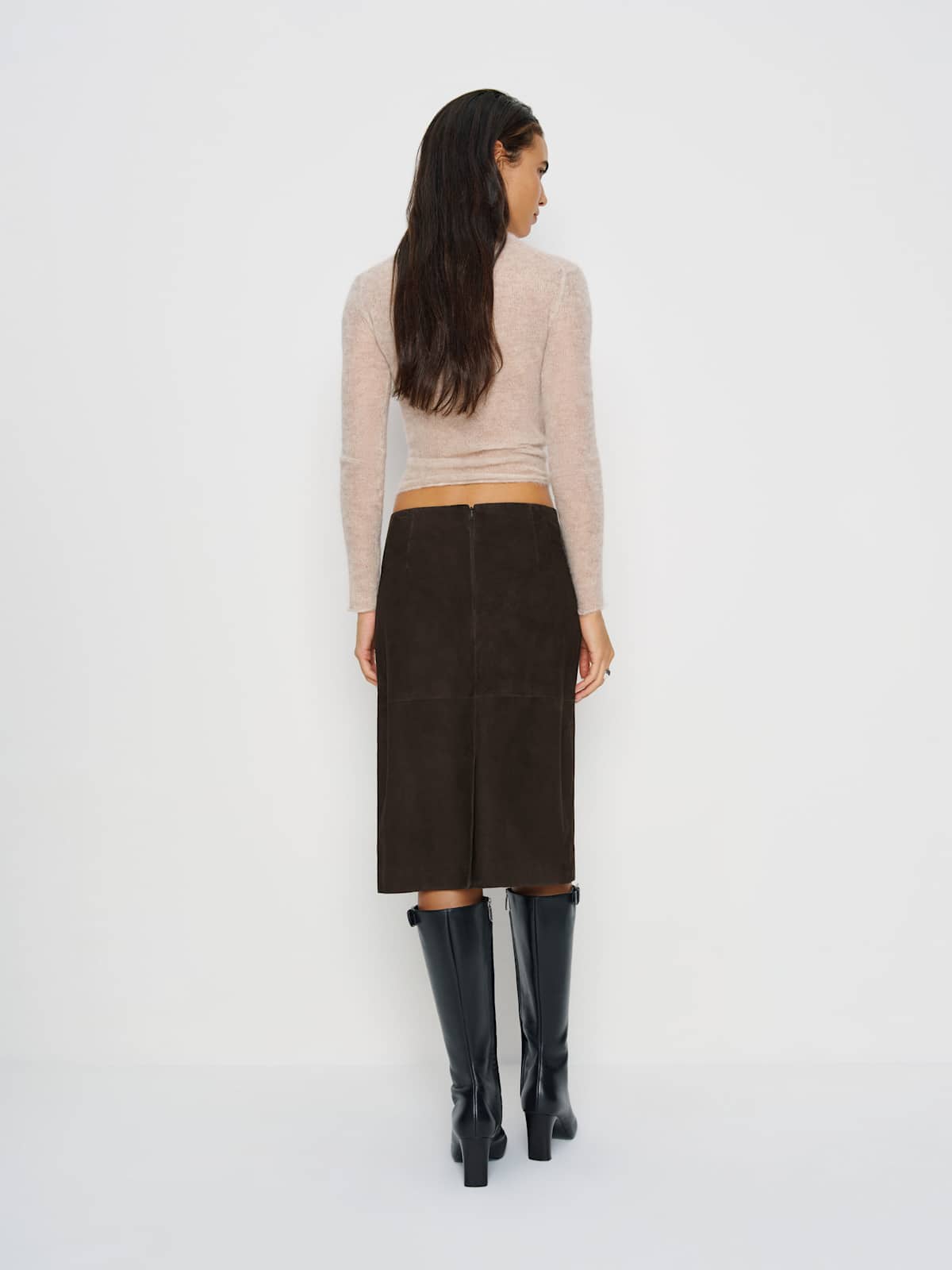 Veda Barrow Leather Low Waist Skirt - thumbnail 7